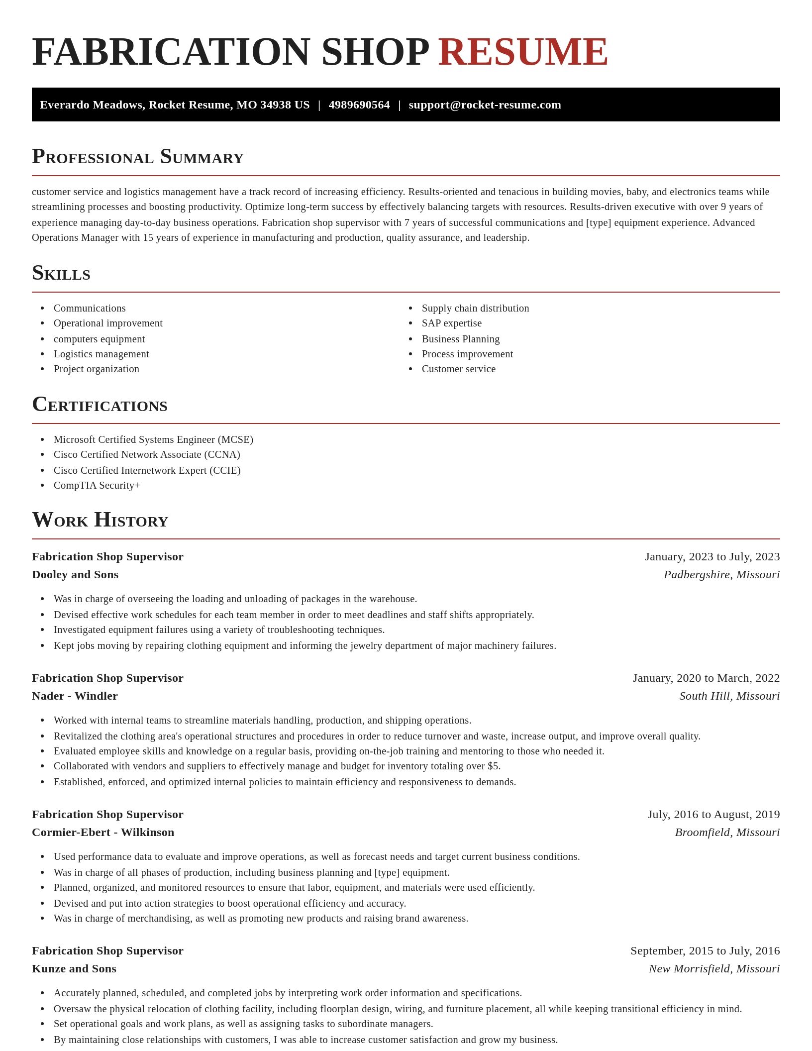 Exquisite resume template