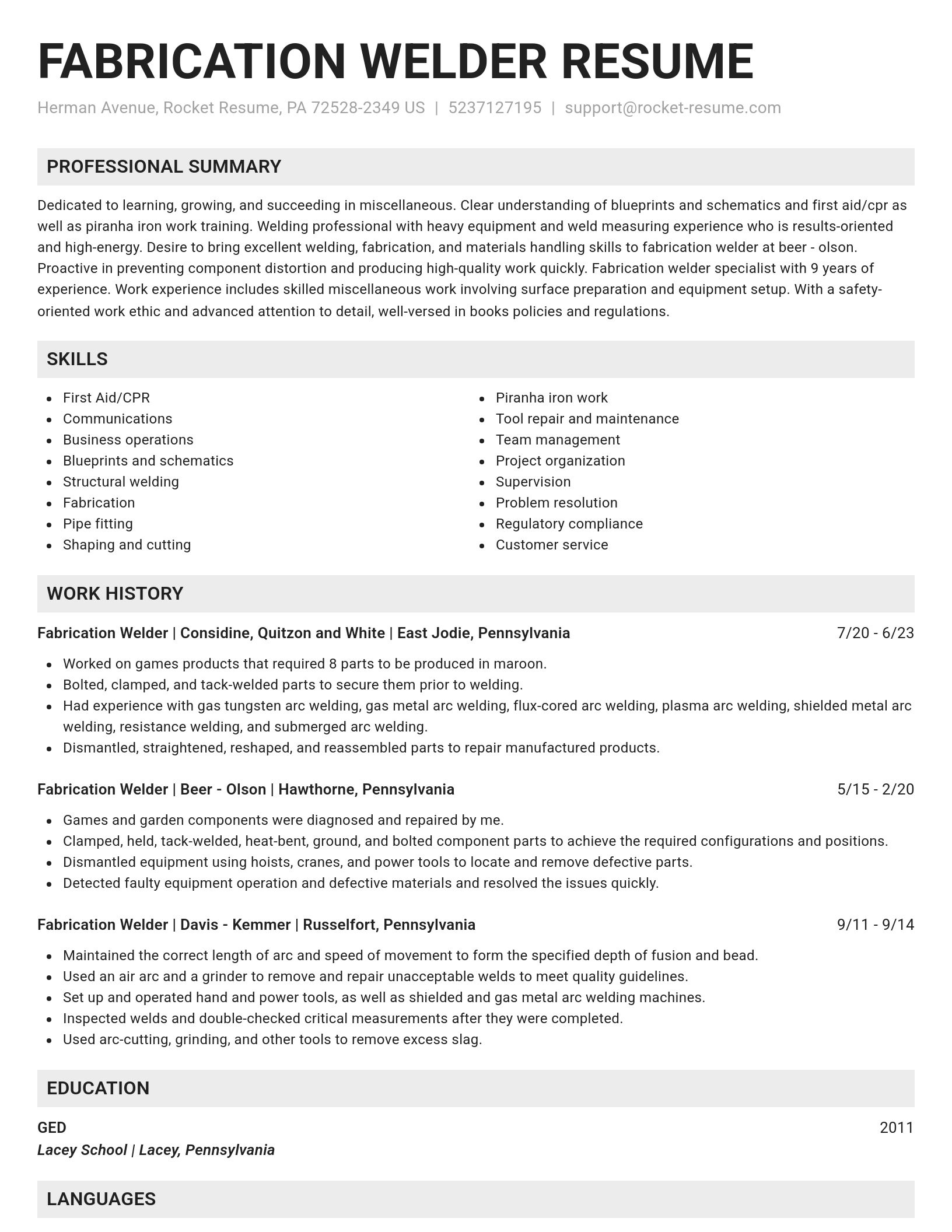 Genius resume template