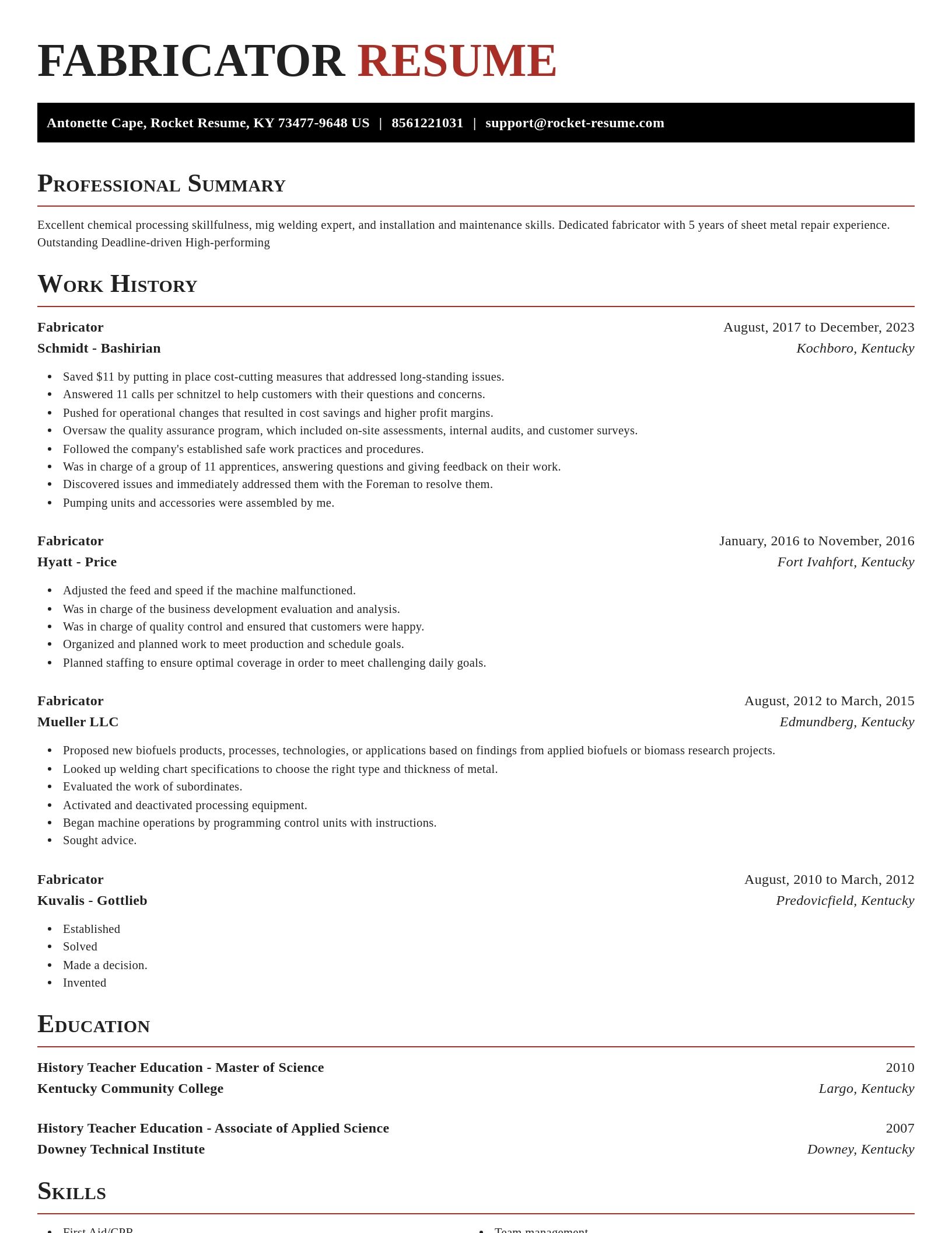 Exquisite resume template