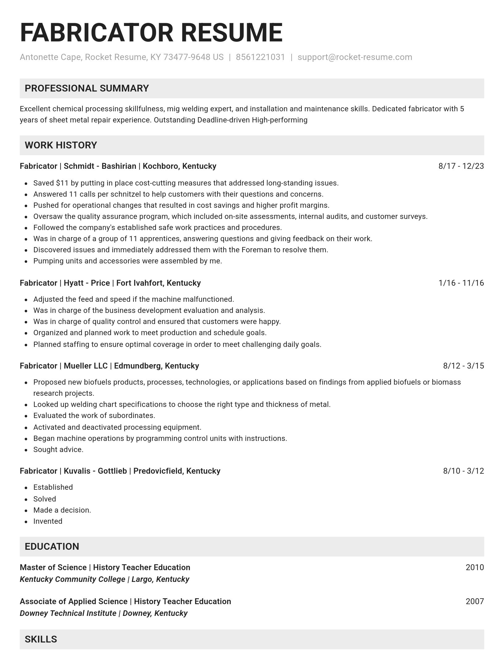 Genius resume template