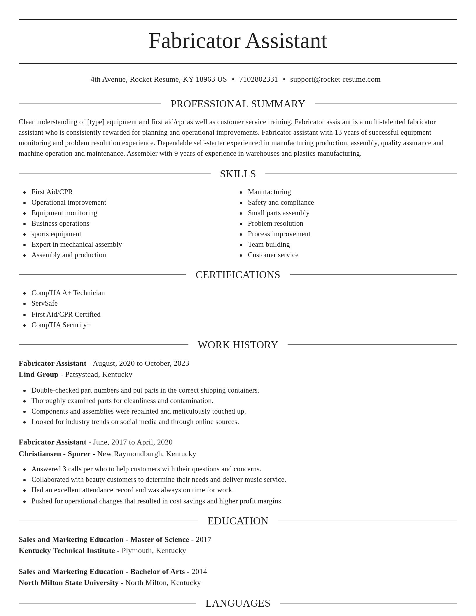 Elegant resume template