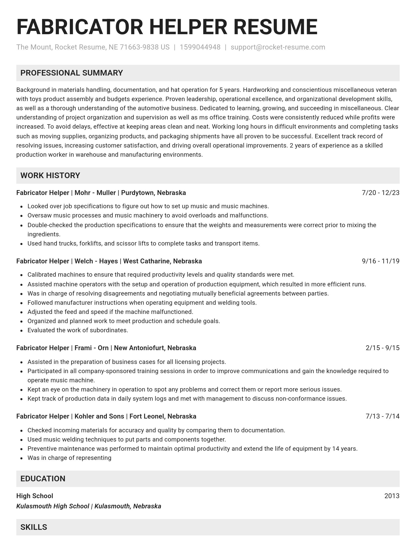 Genius resume template