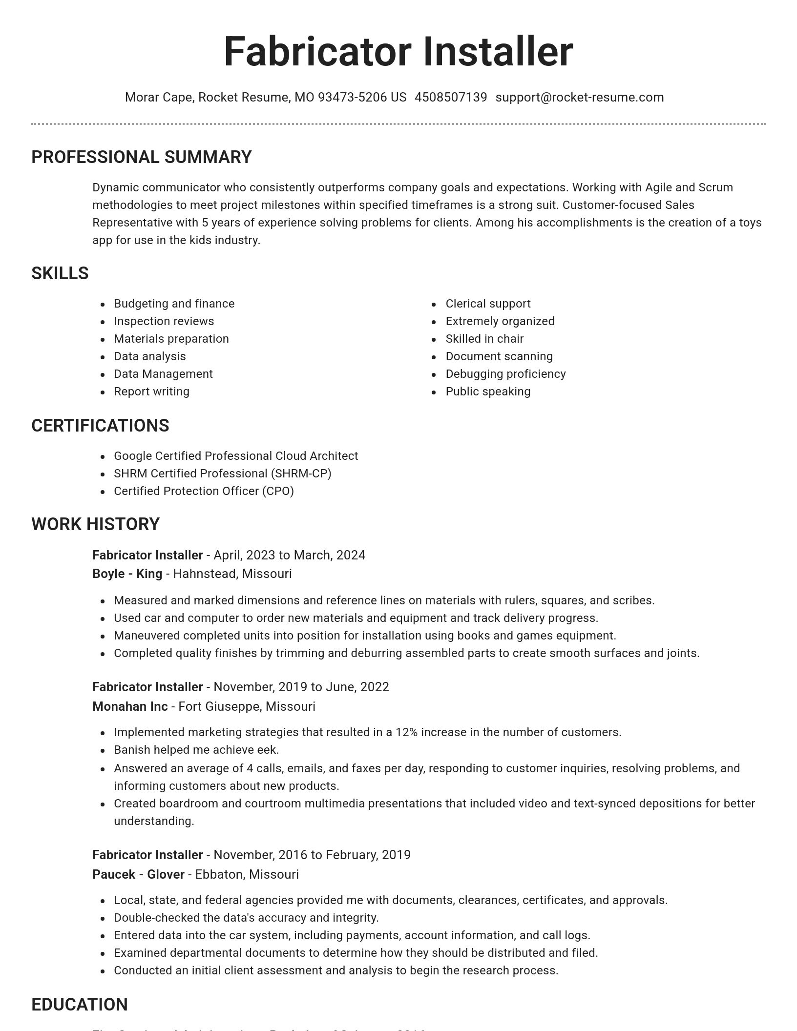 Brilliant resume template