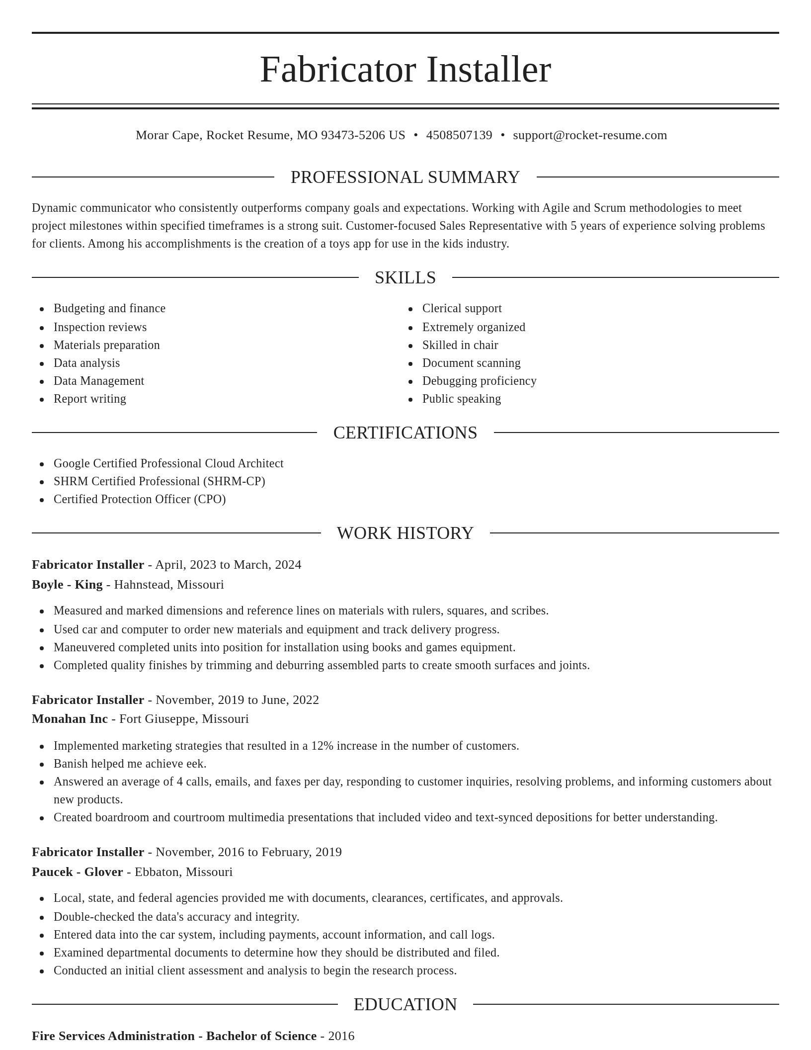 Elegant resume template
