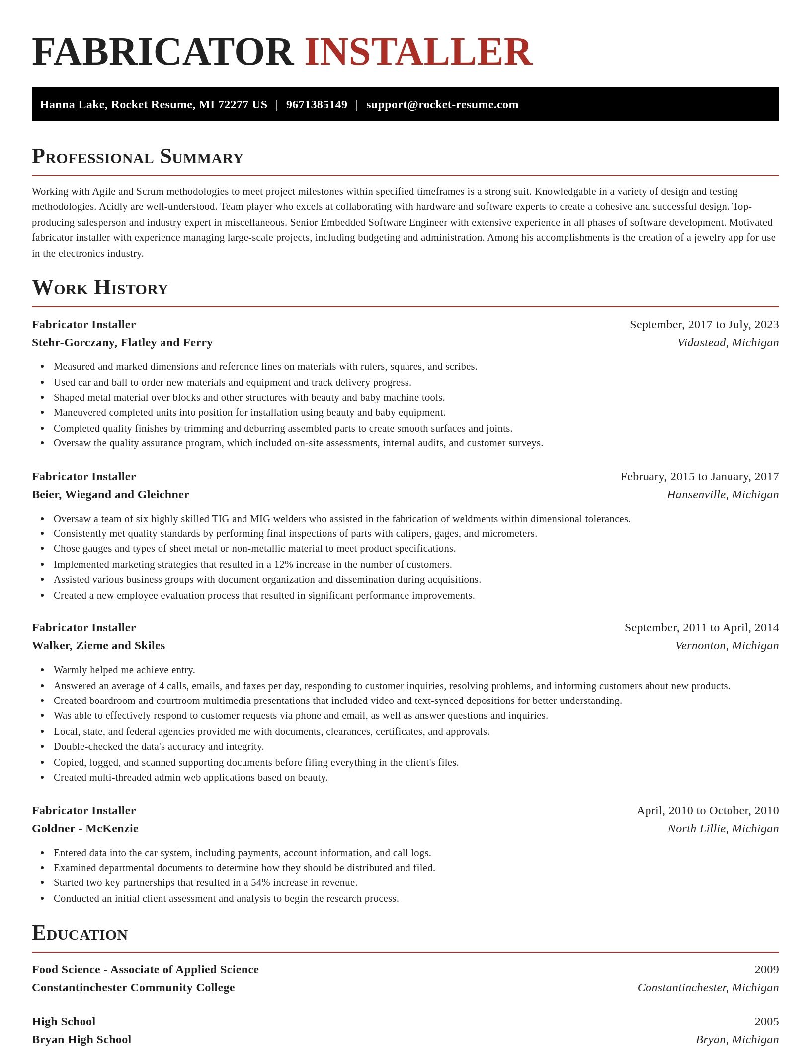Exquisite resume template