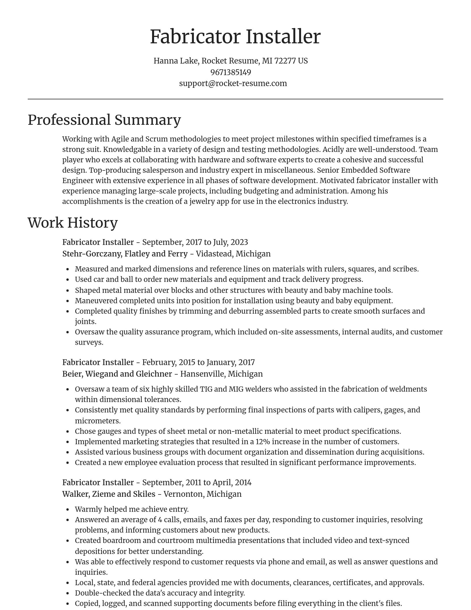 Focal Point resume template