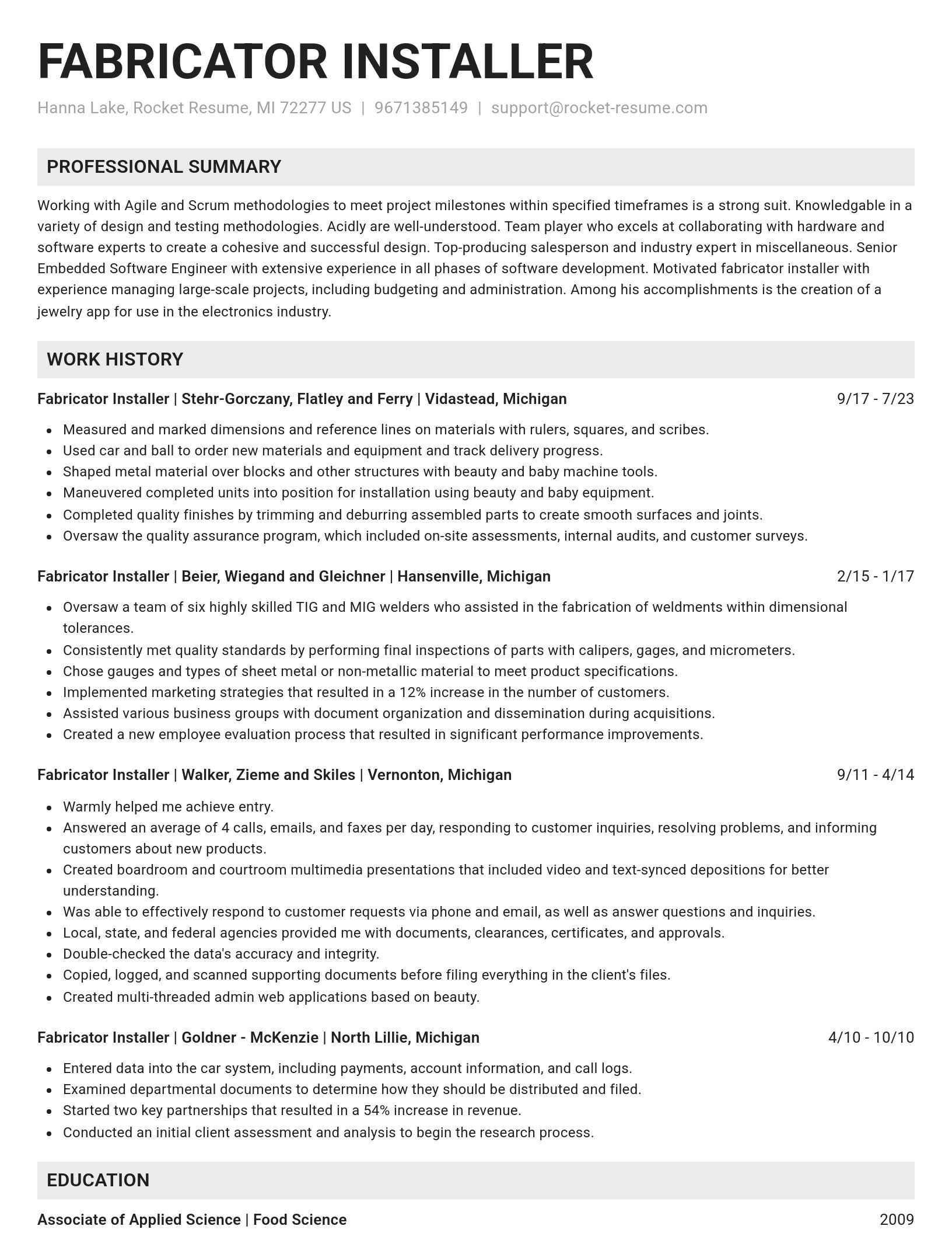 Genius resume template