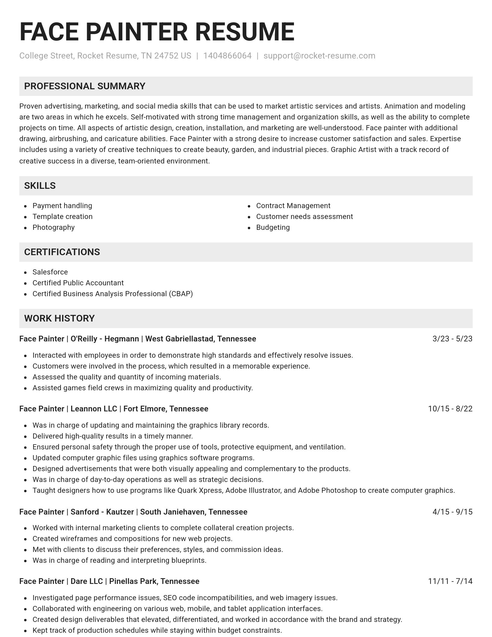 Genius resume template