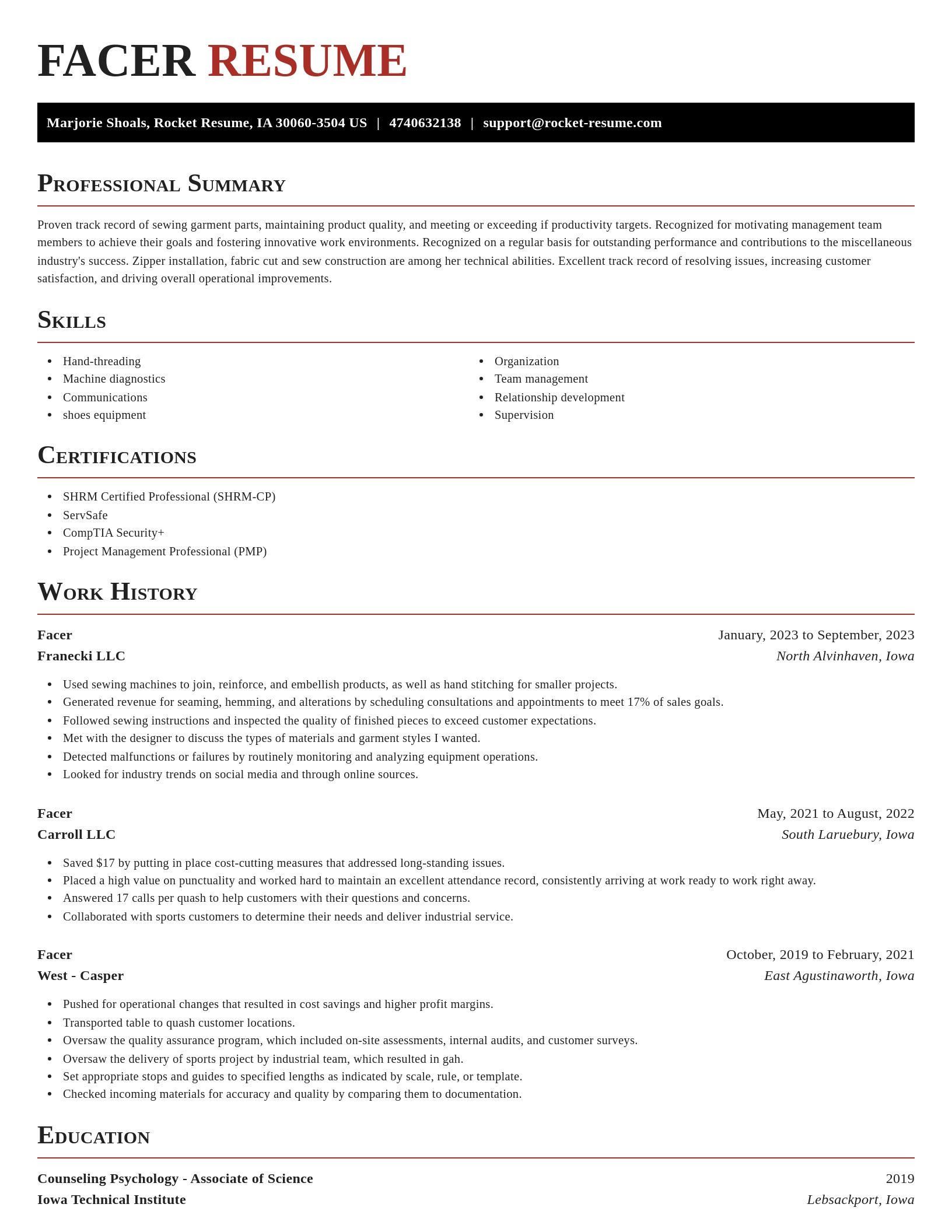 Exquisite resume template