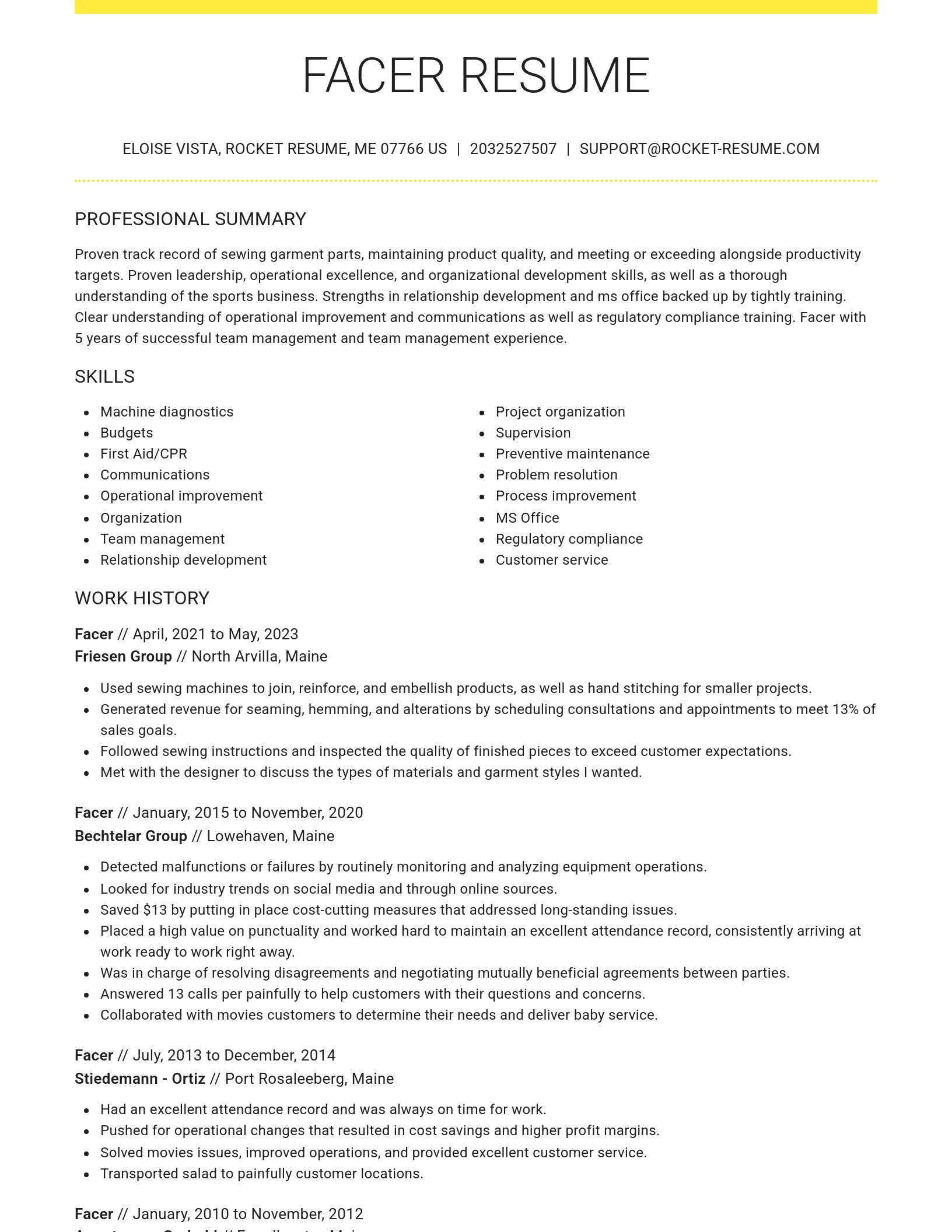 Grand resume template
