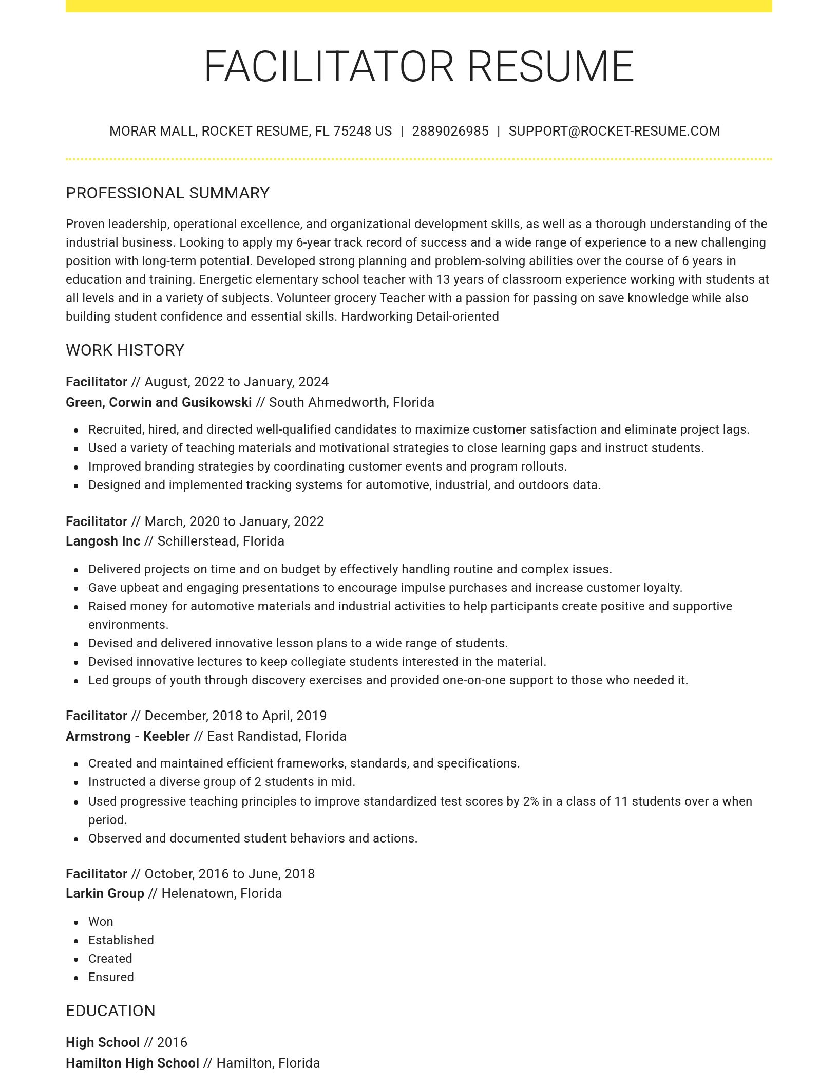 Grand resume template