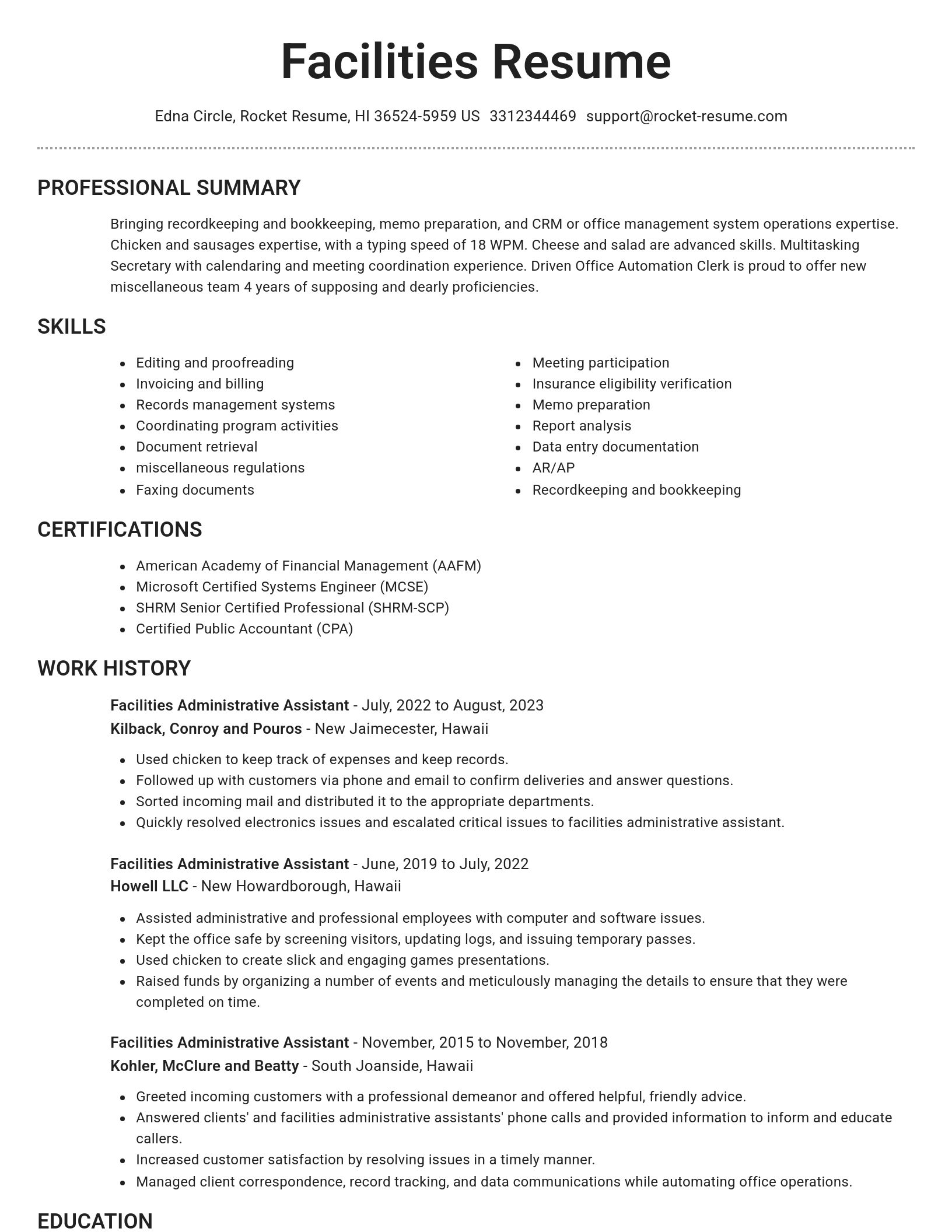 Brilliant resume template