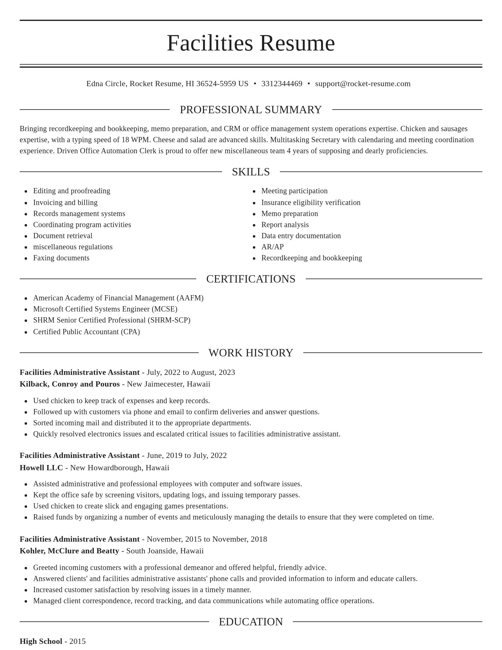 Elegant resume template