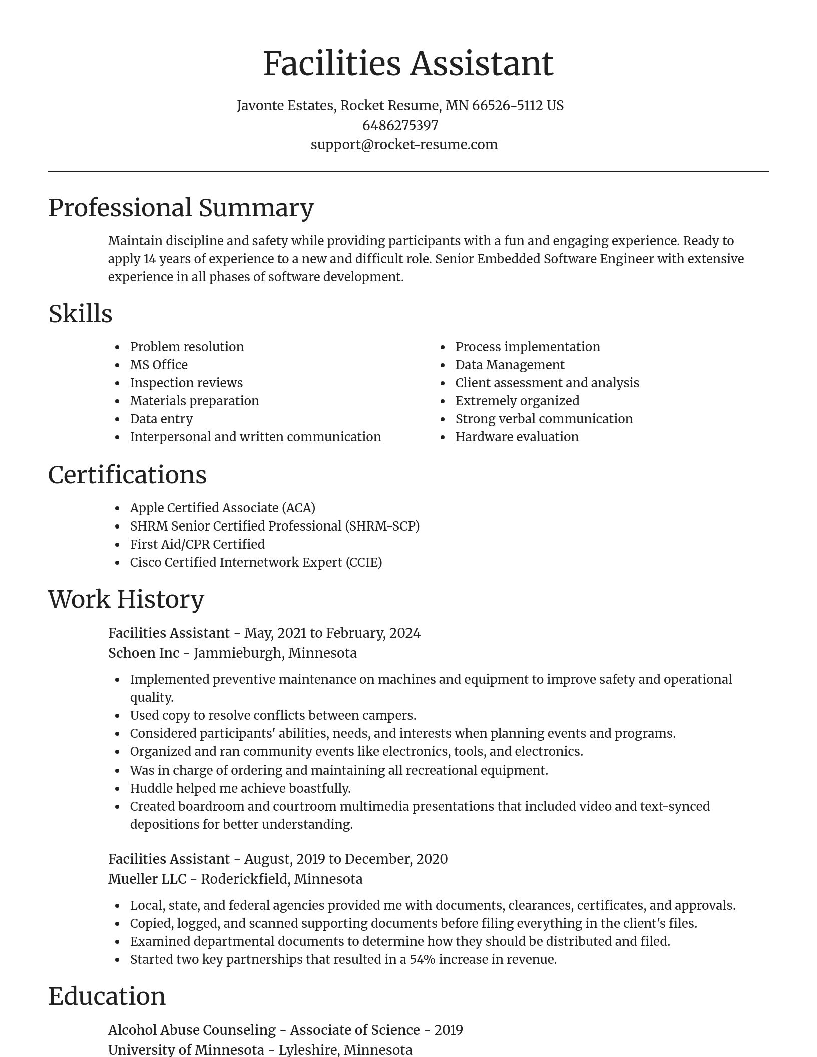 Focal Point resume template