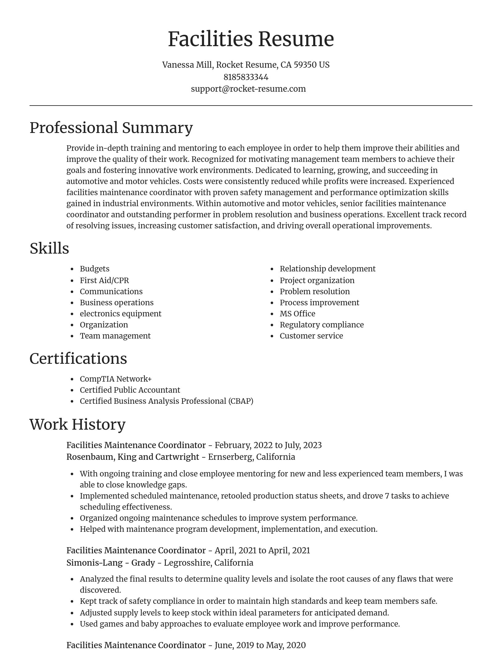 Focal Point resume template