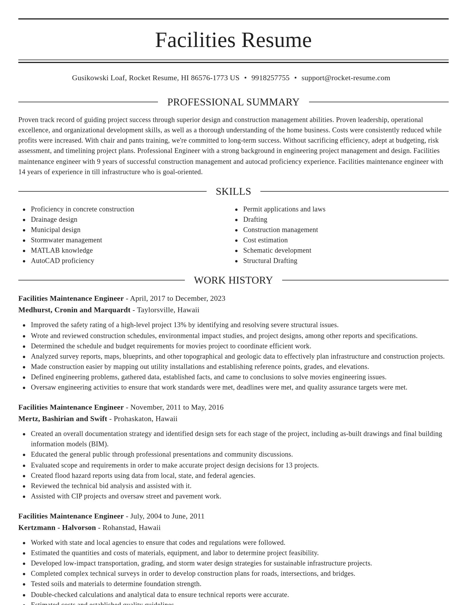 Elegant resume template
