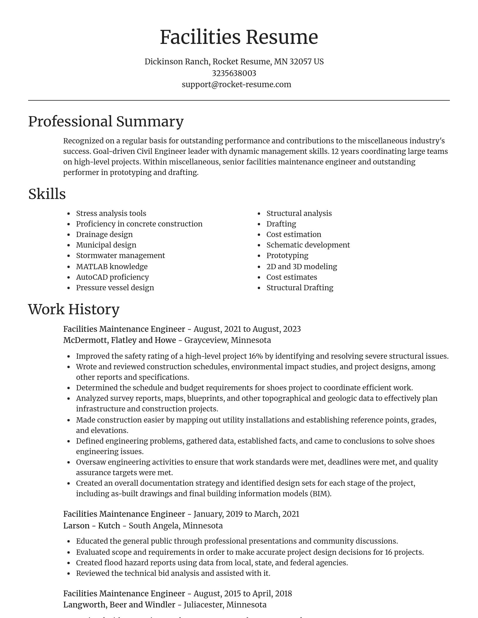 Focal Point resume template