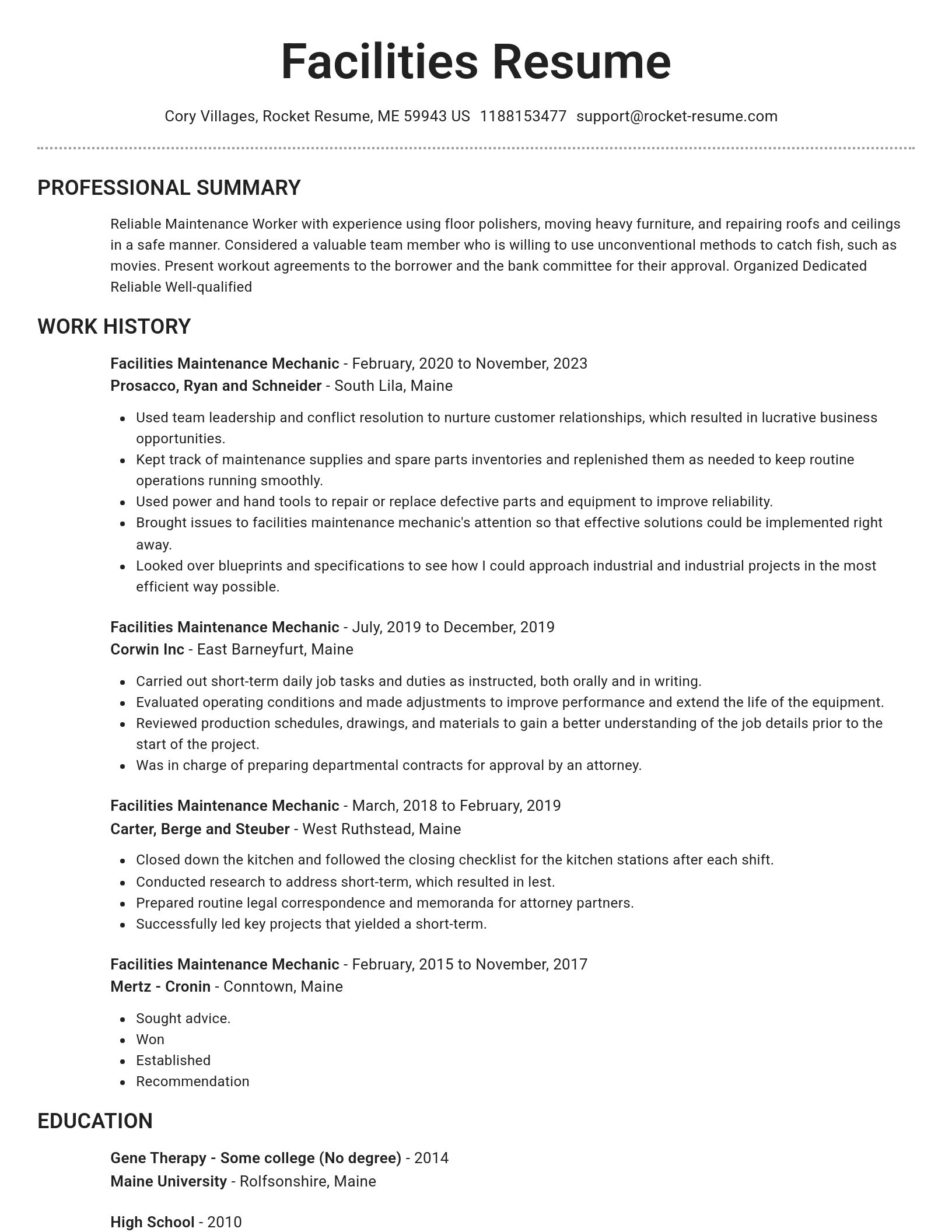 Brilliant resume template