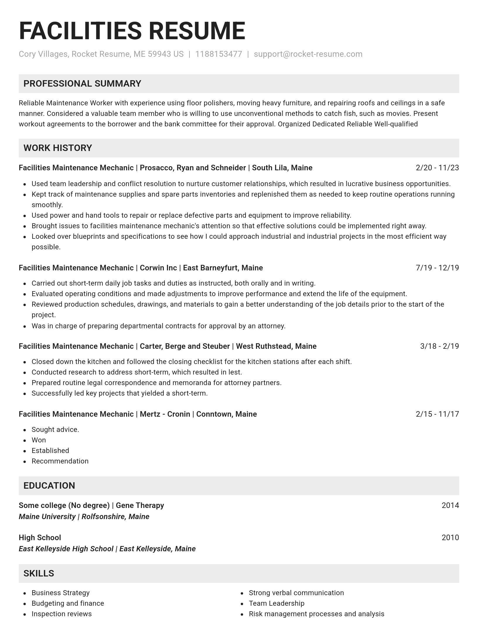 Genius resume template