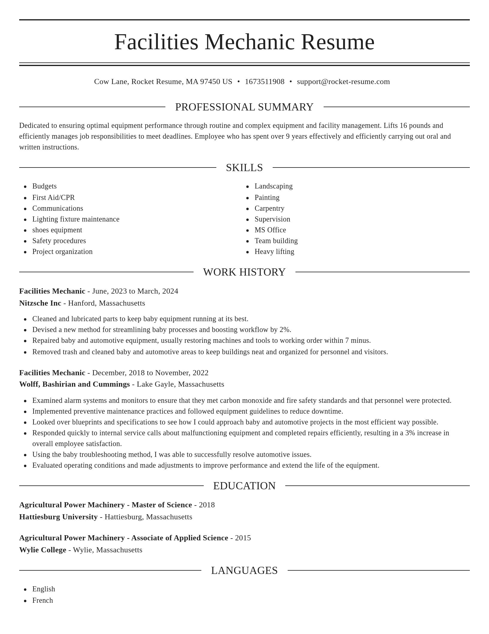 Elegant resume template