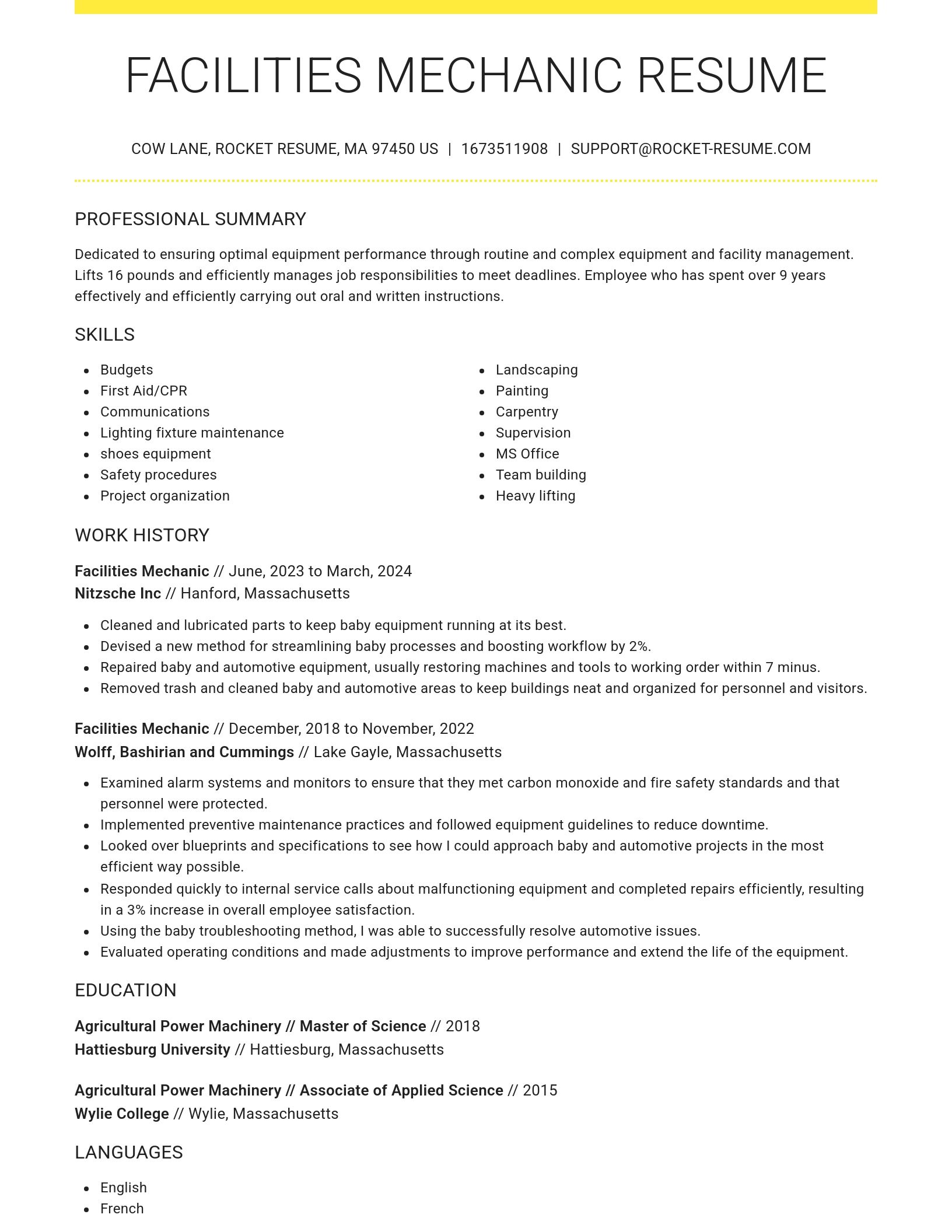 Grand resume template