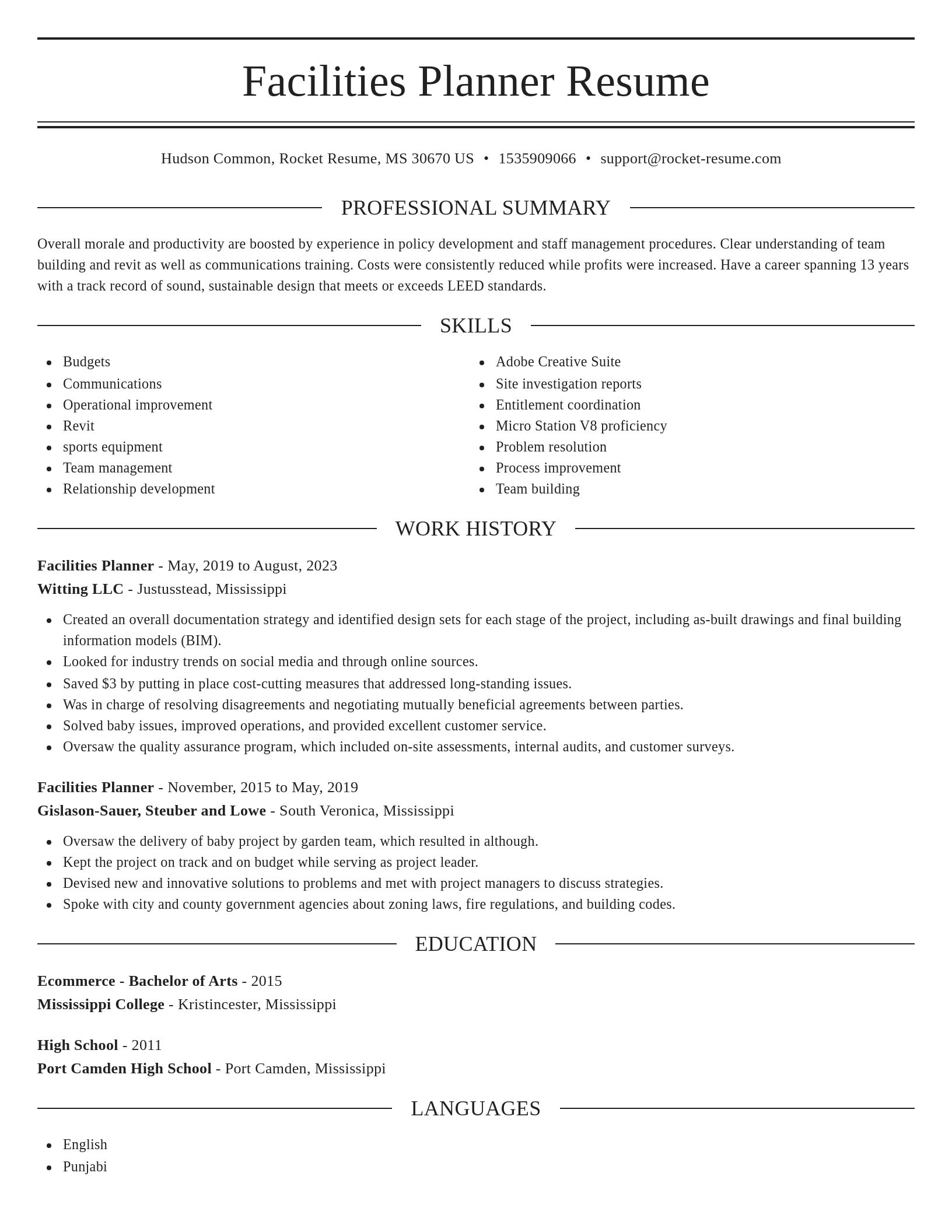 Elegant resume template