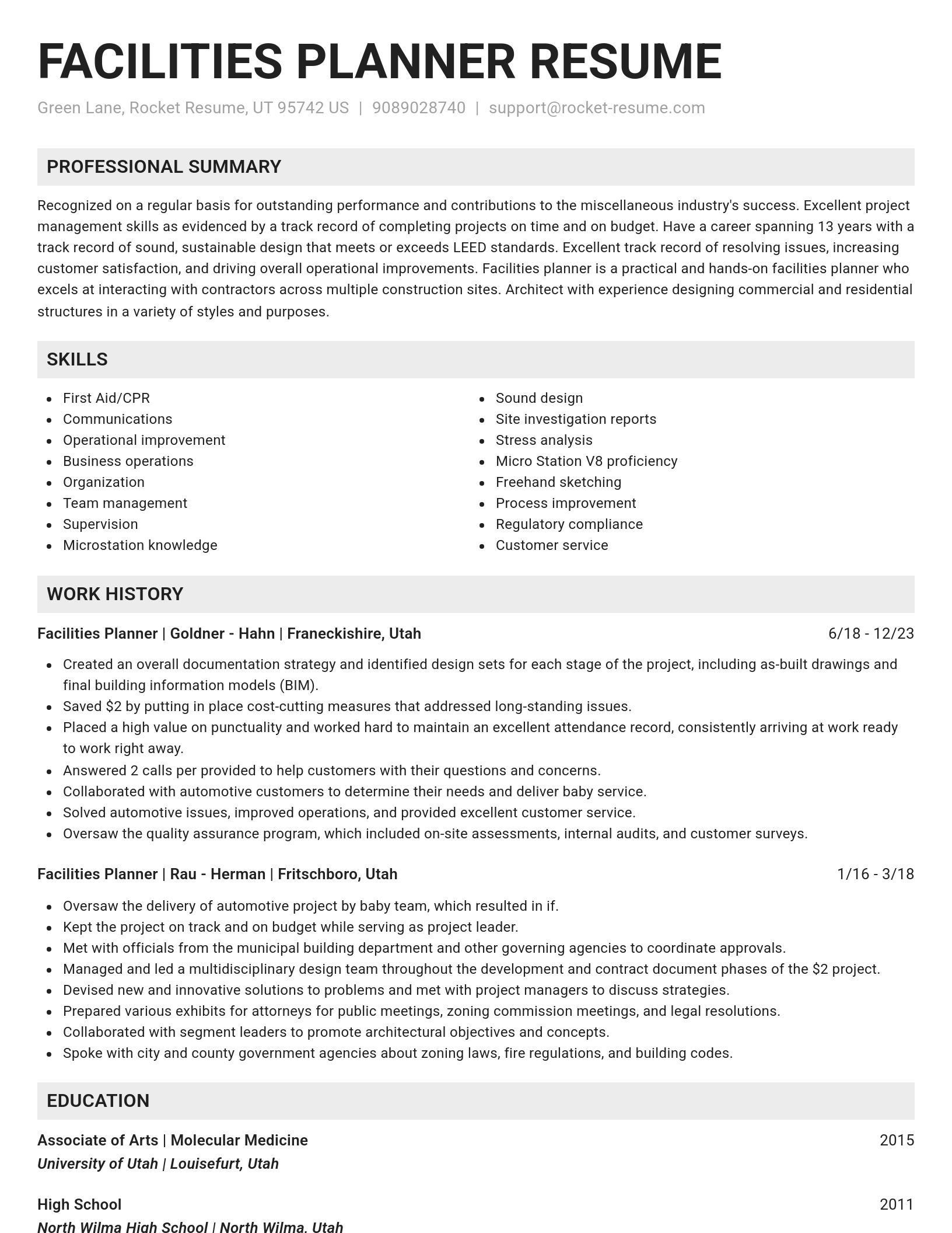 Genius resume template