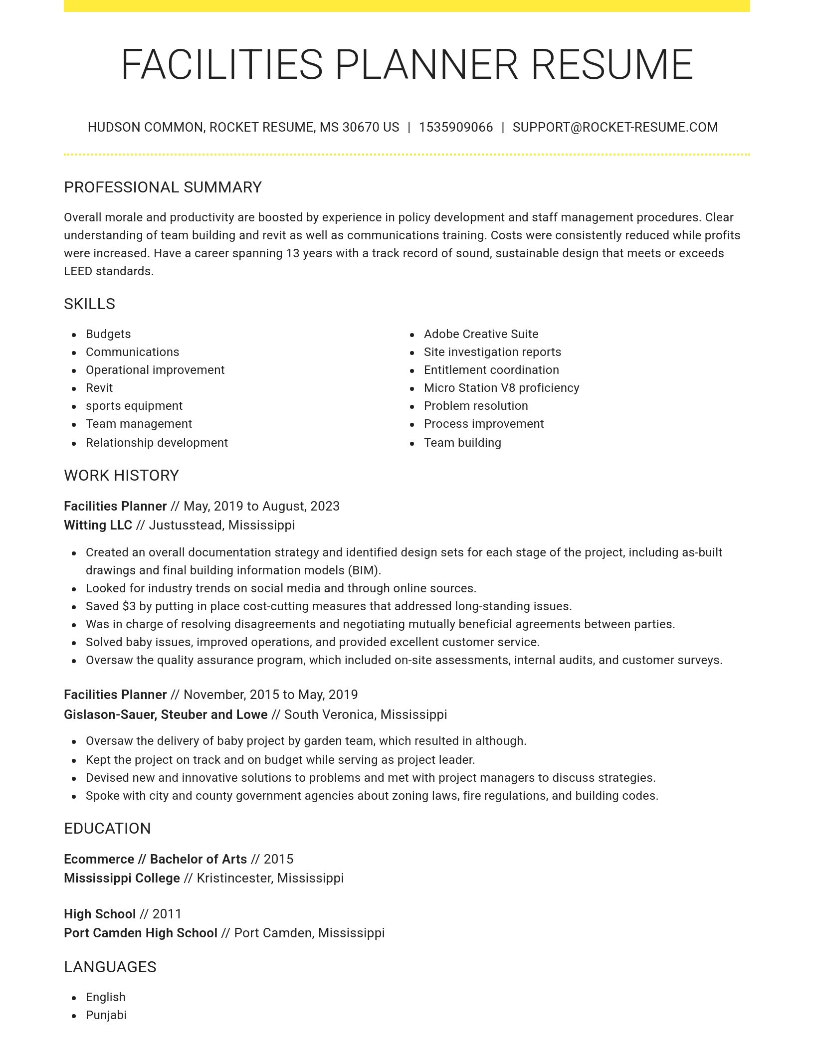 Grand resume template
