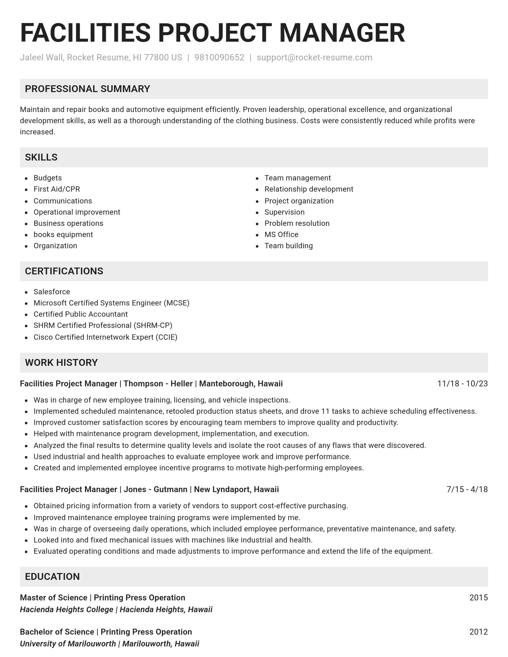 Genius resume template