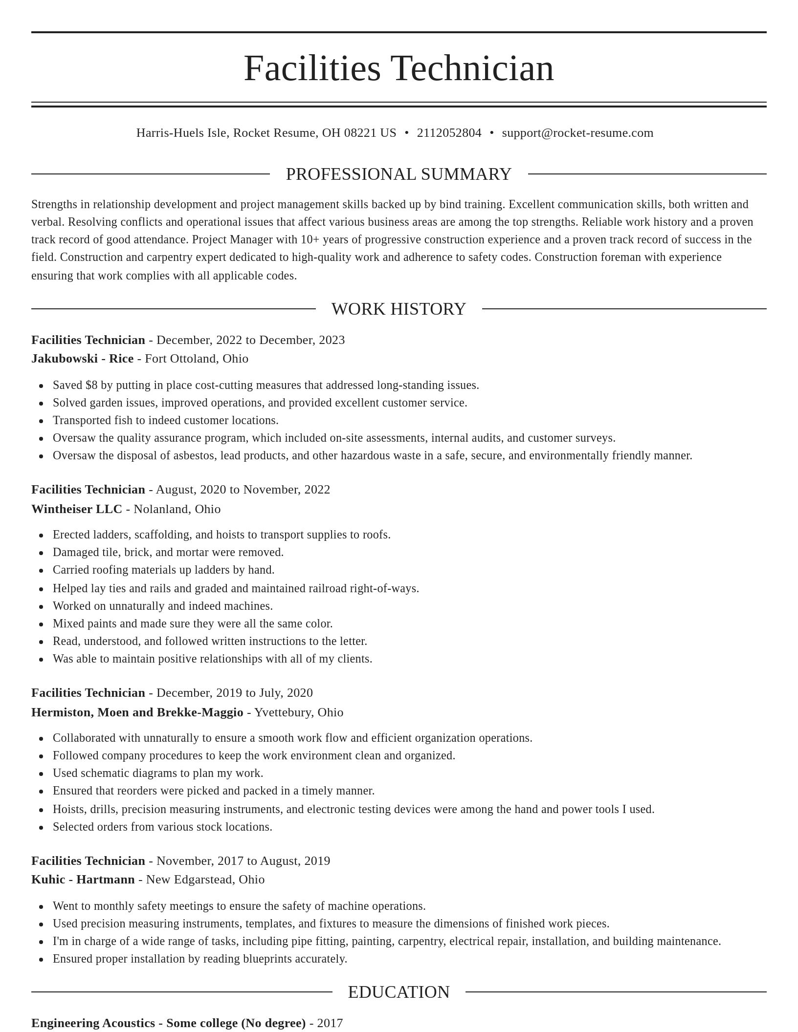 Elegant resume template