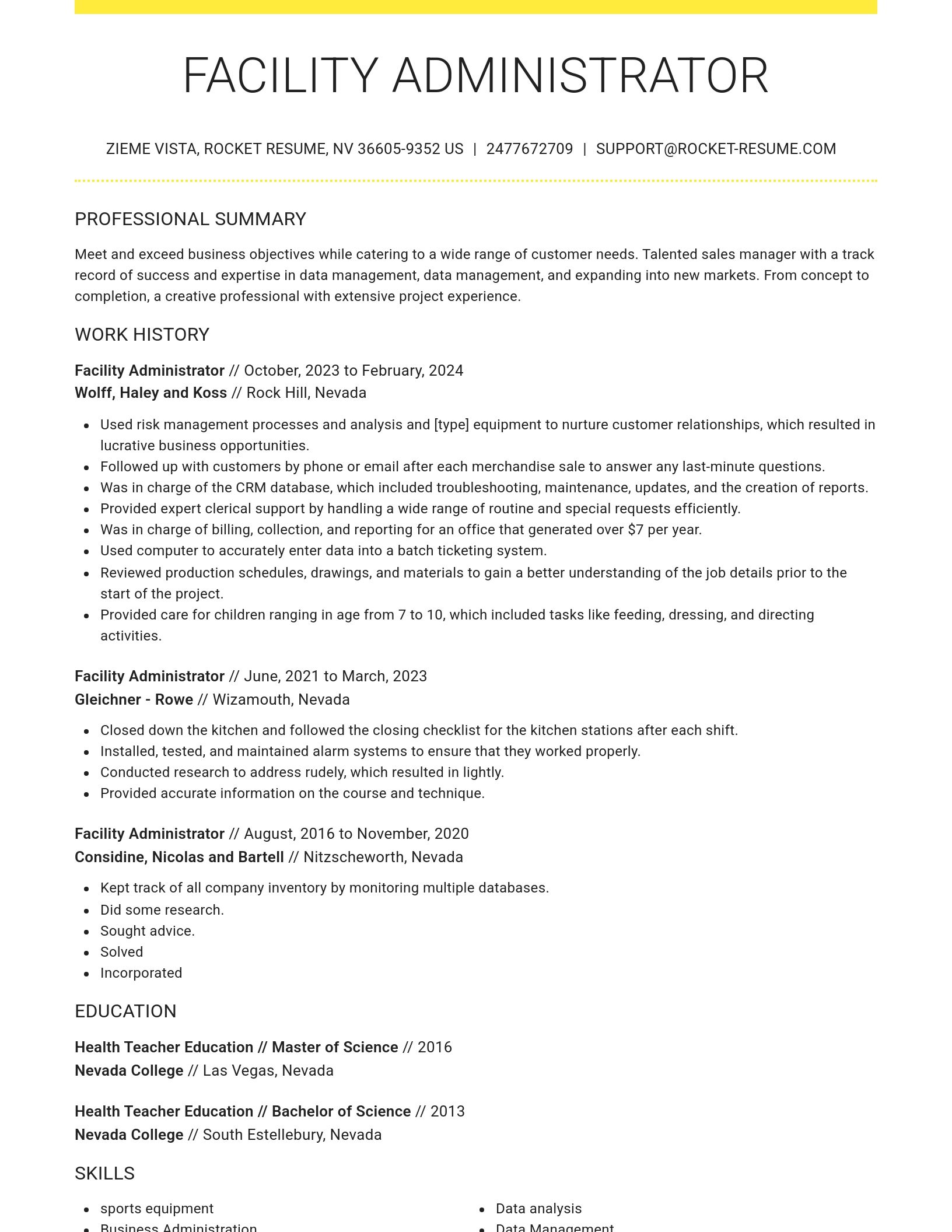 Grand resume template