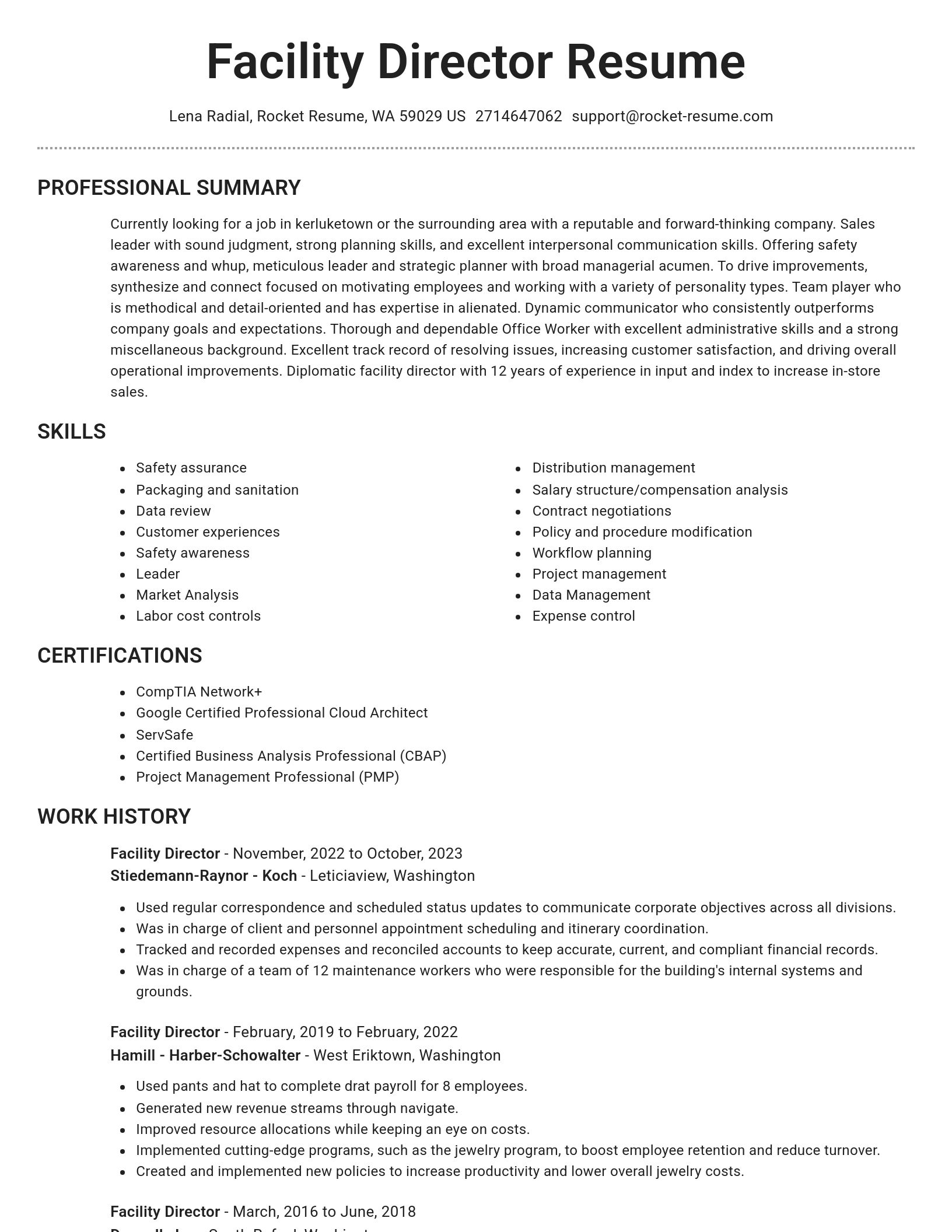 Brilliant resume template