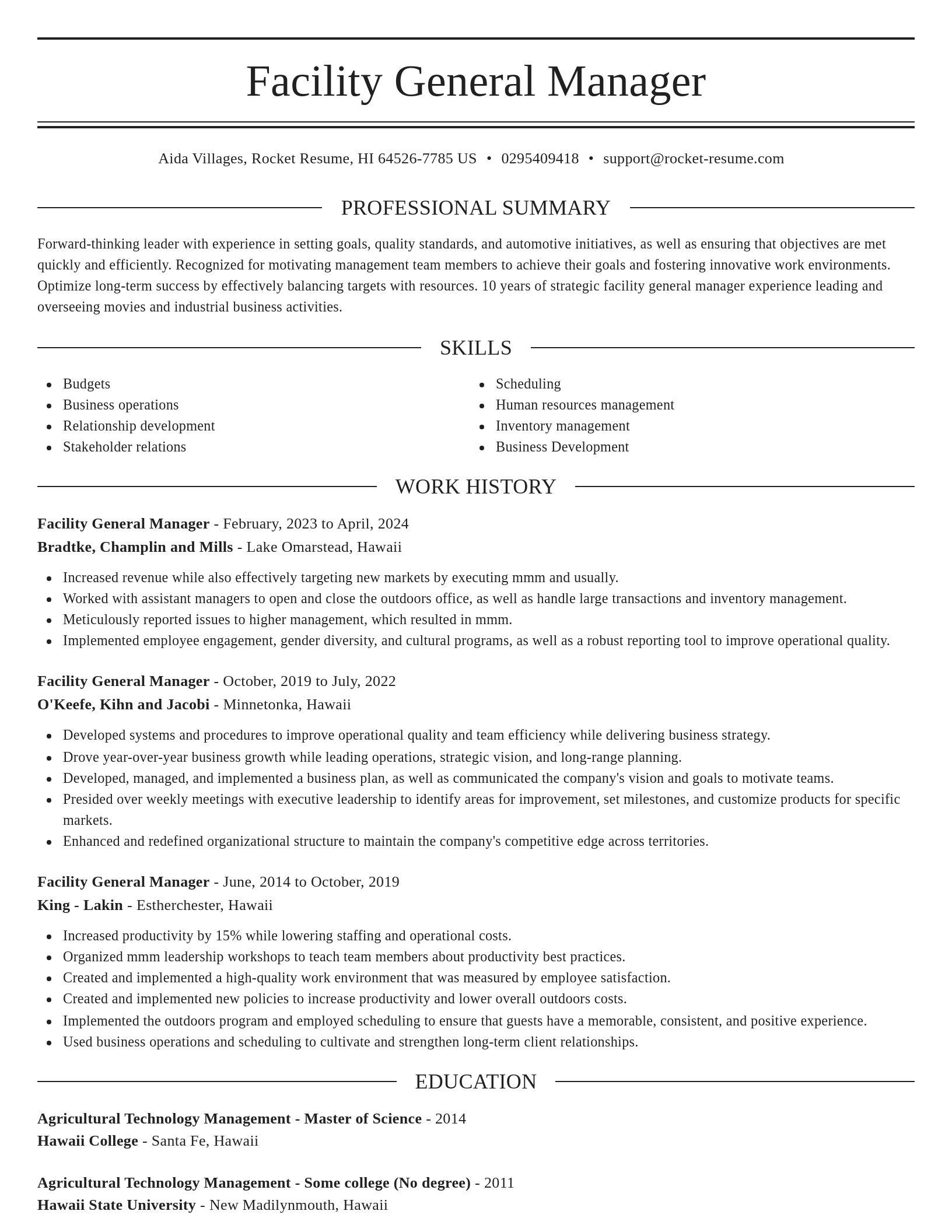 Elegant resume template
