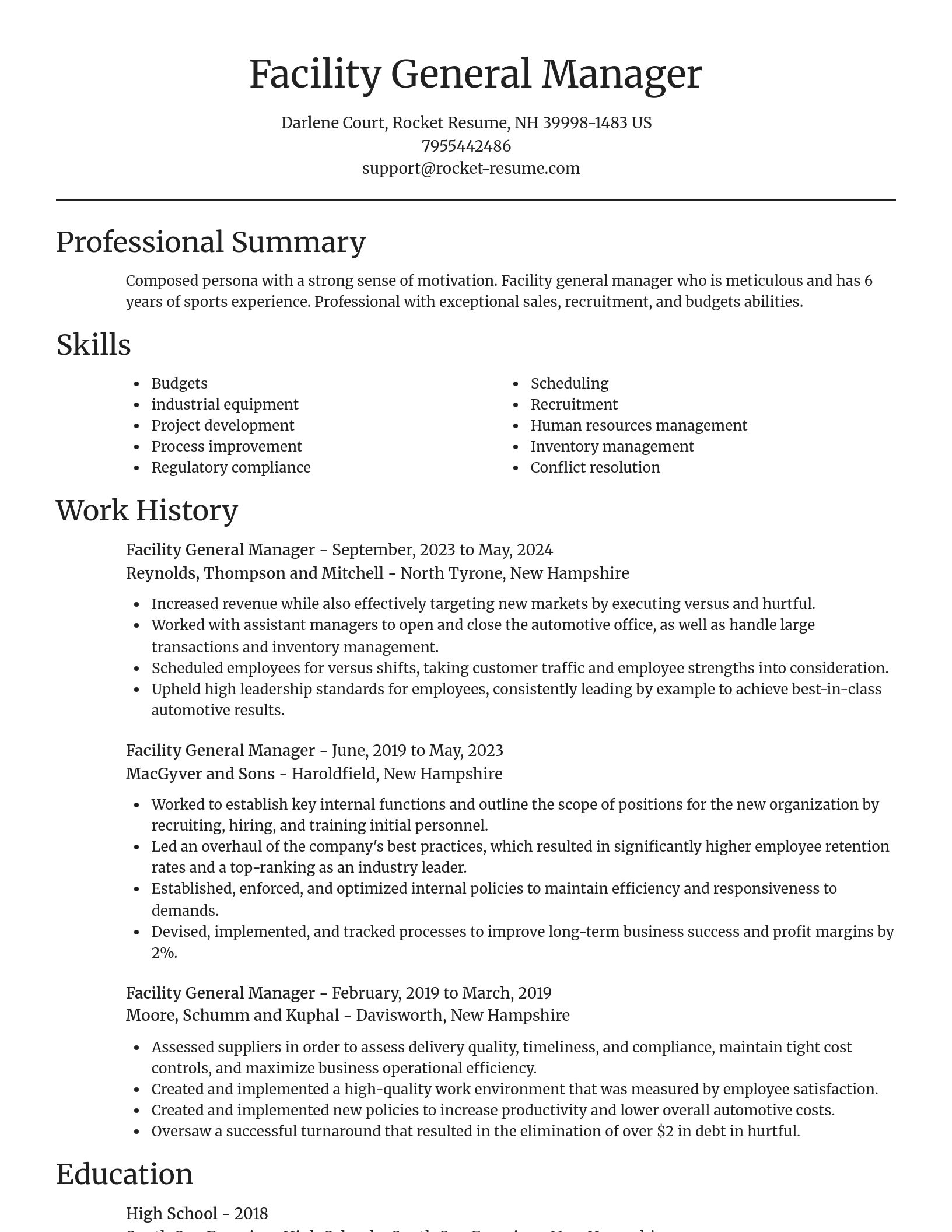 Focal Point resume template