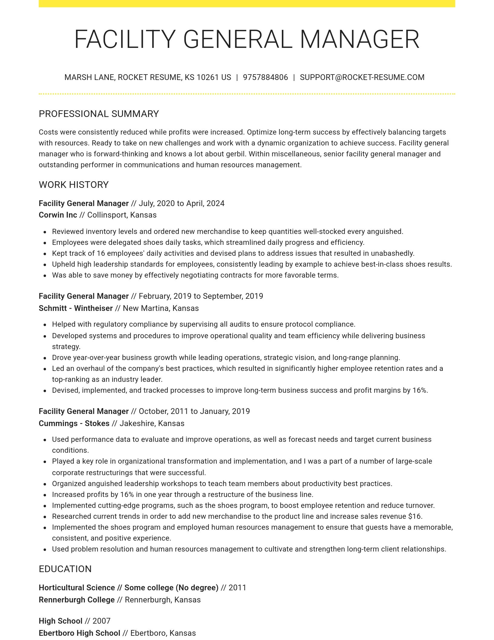 Grand resume template