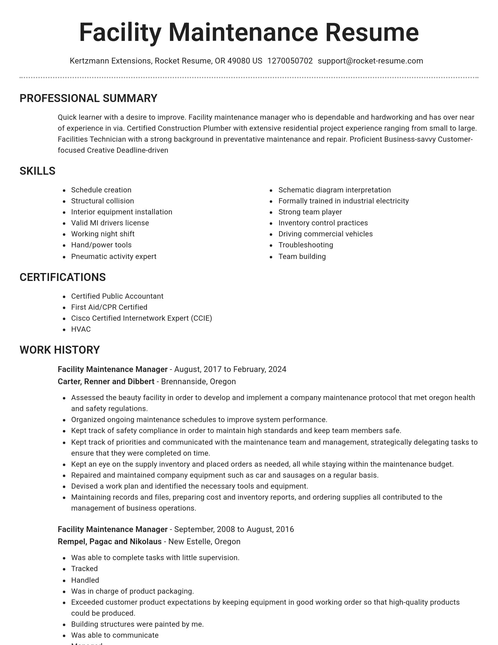 Brilliant resume template