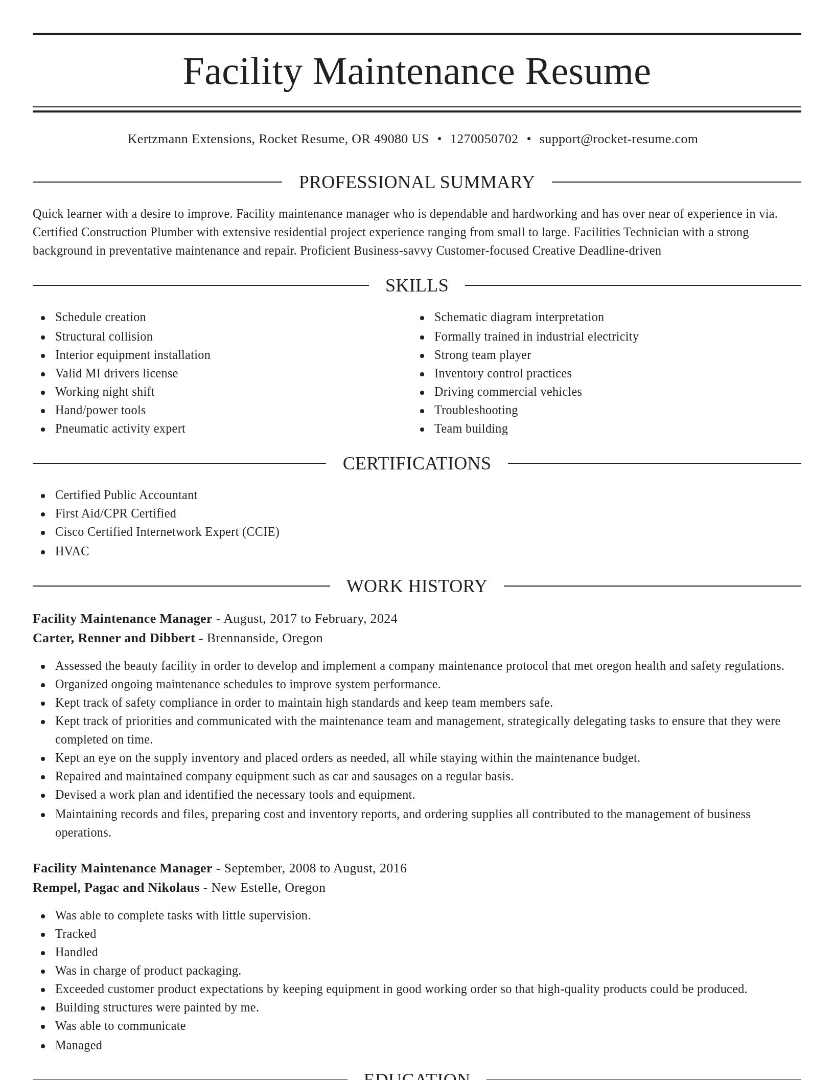 Elegant resume template
