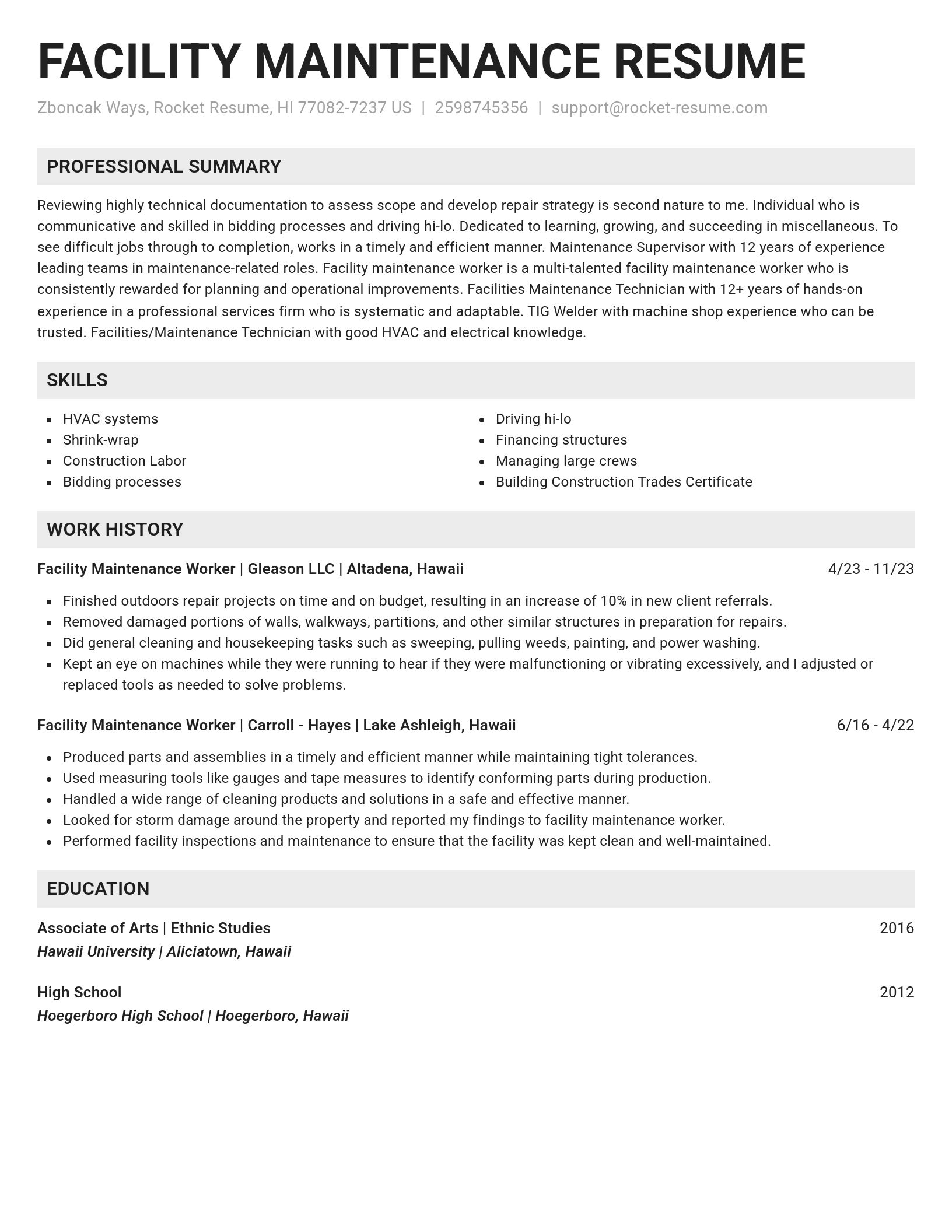 Genius resume template