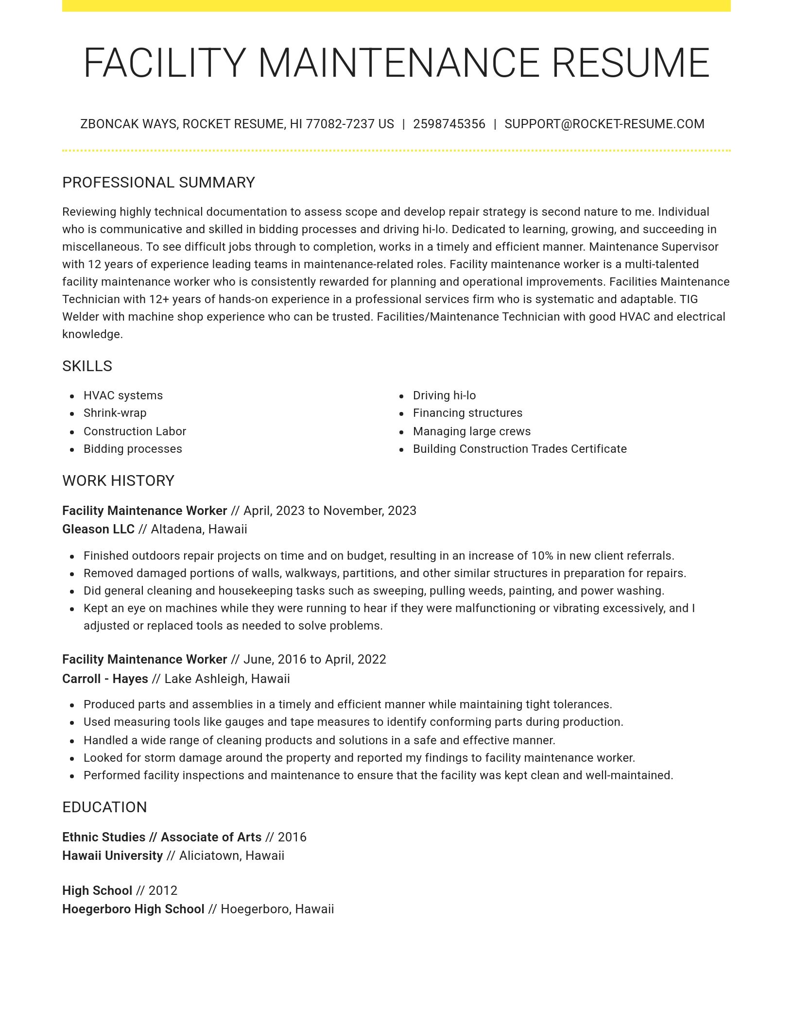 Grand resume template