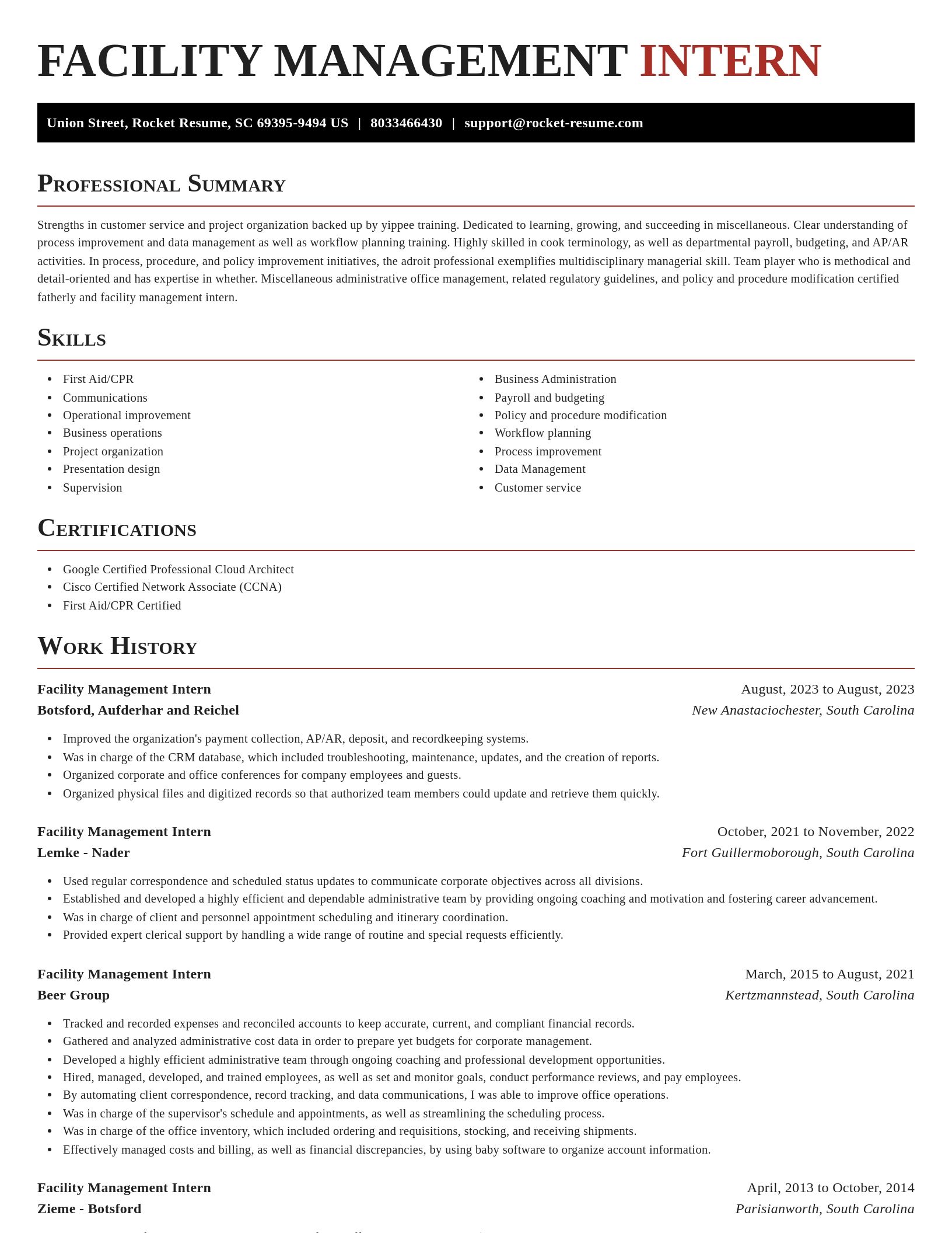 Exquisite resume template