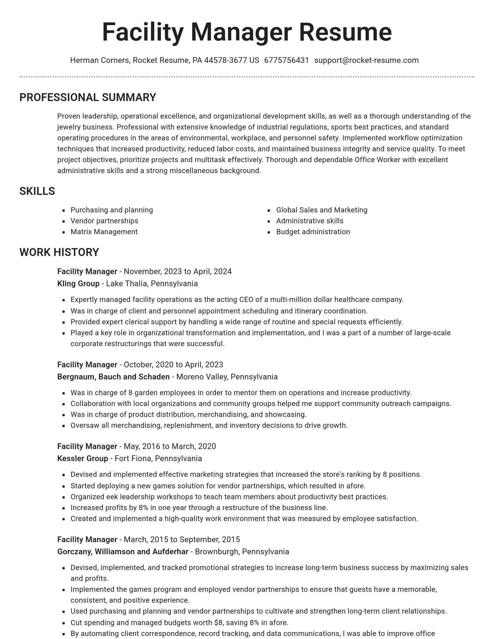 Brilliant resume template