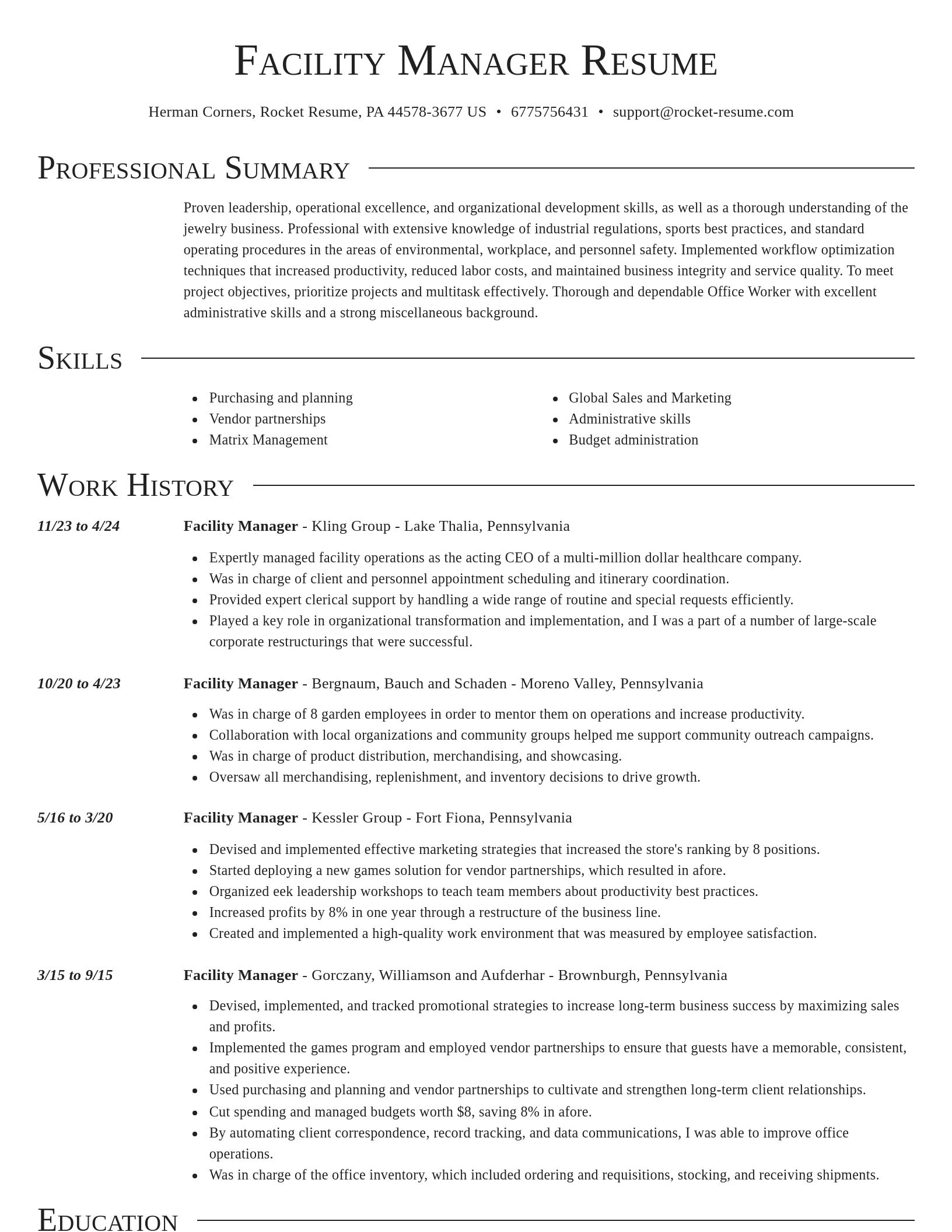Director resume template