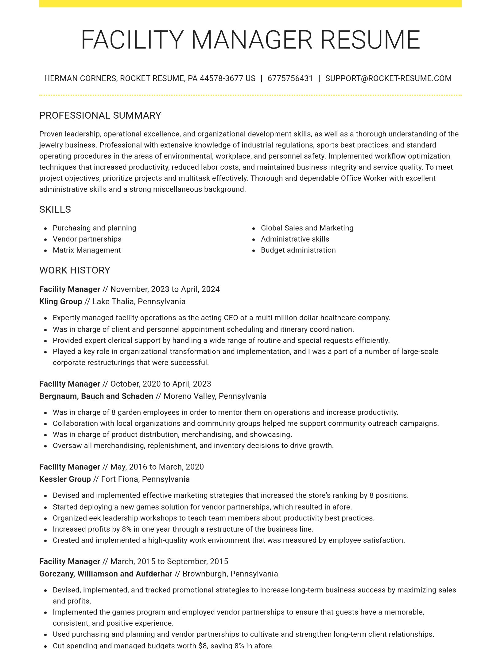 Grand resume template