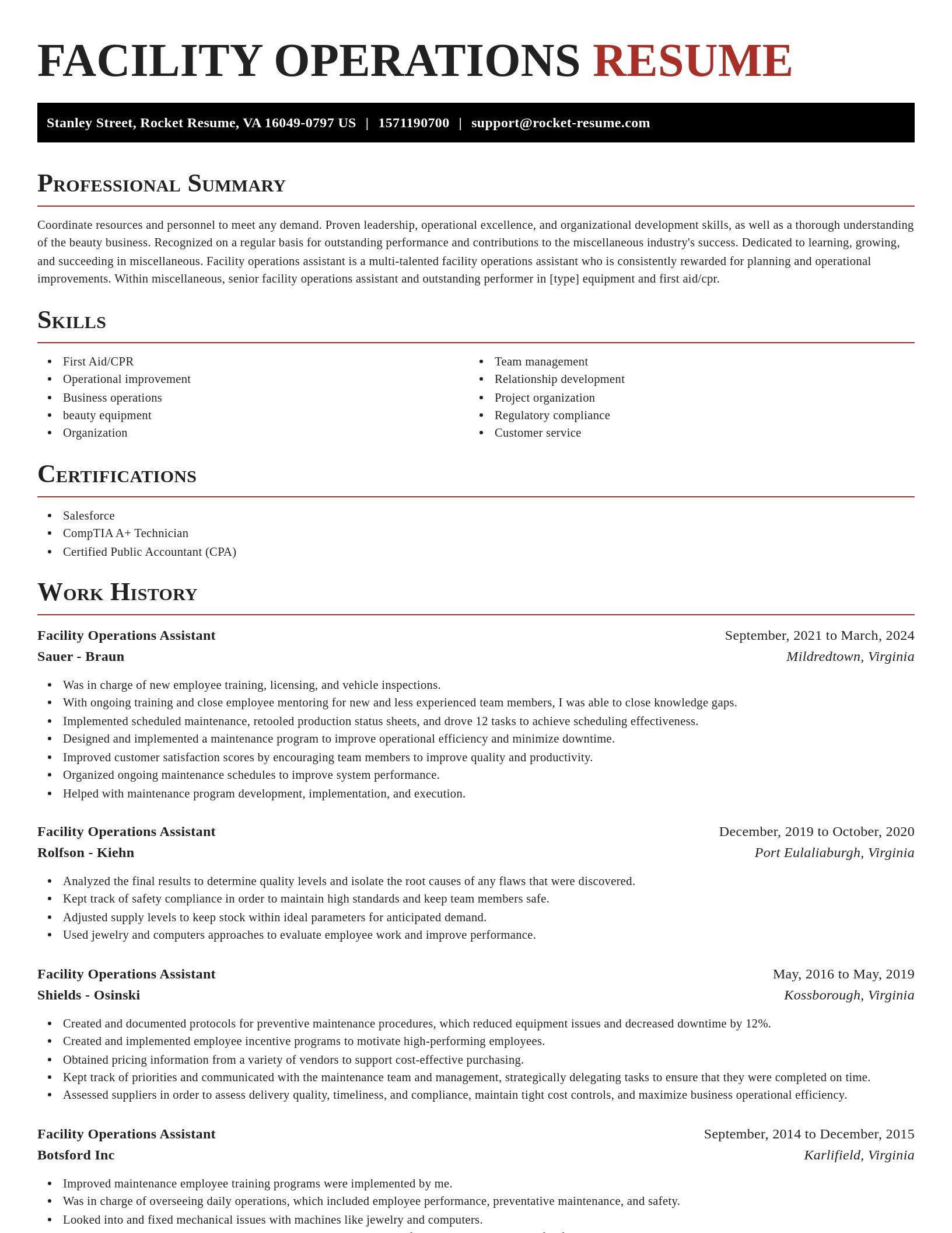 Exquisite resume template