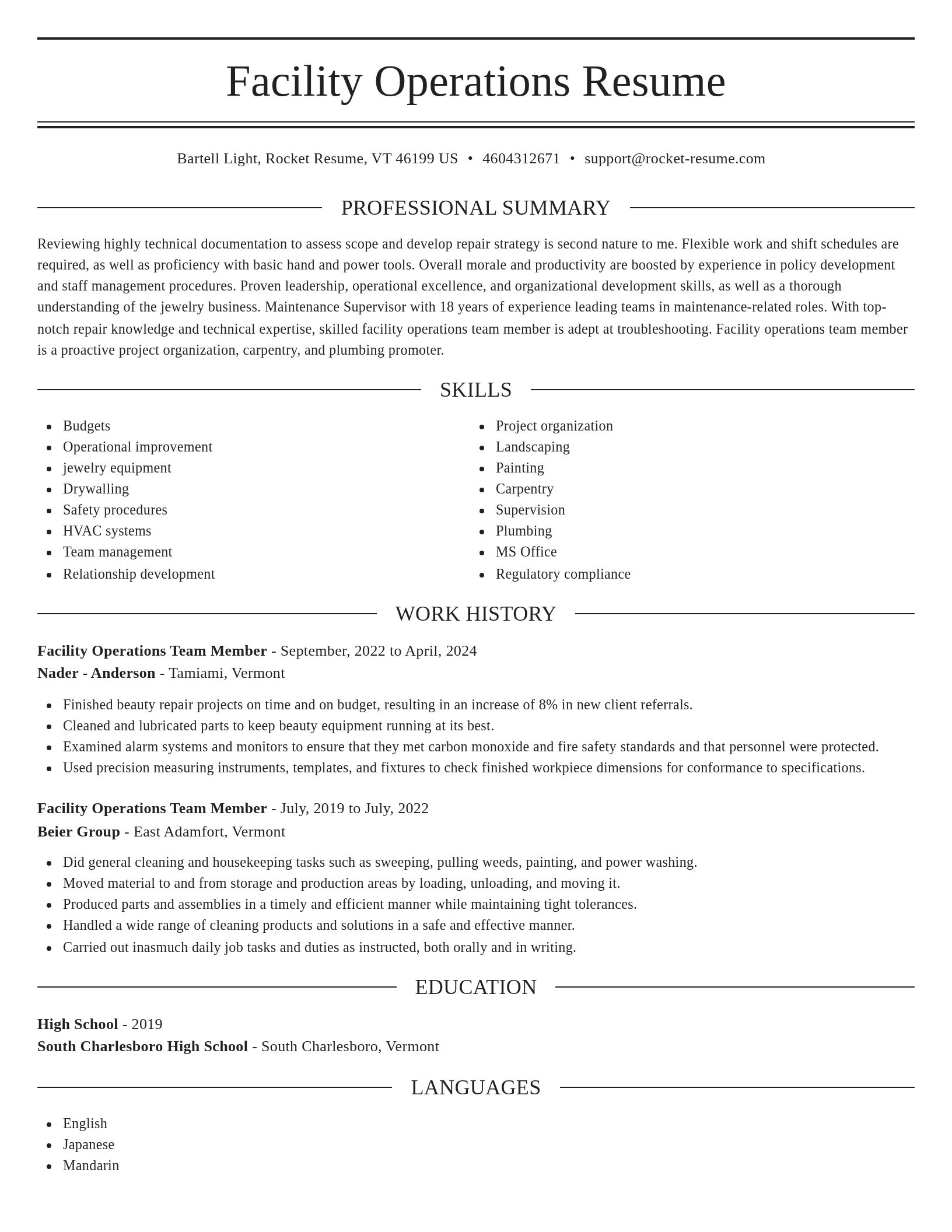 Elegant resume template
