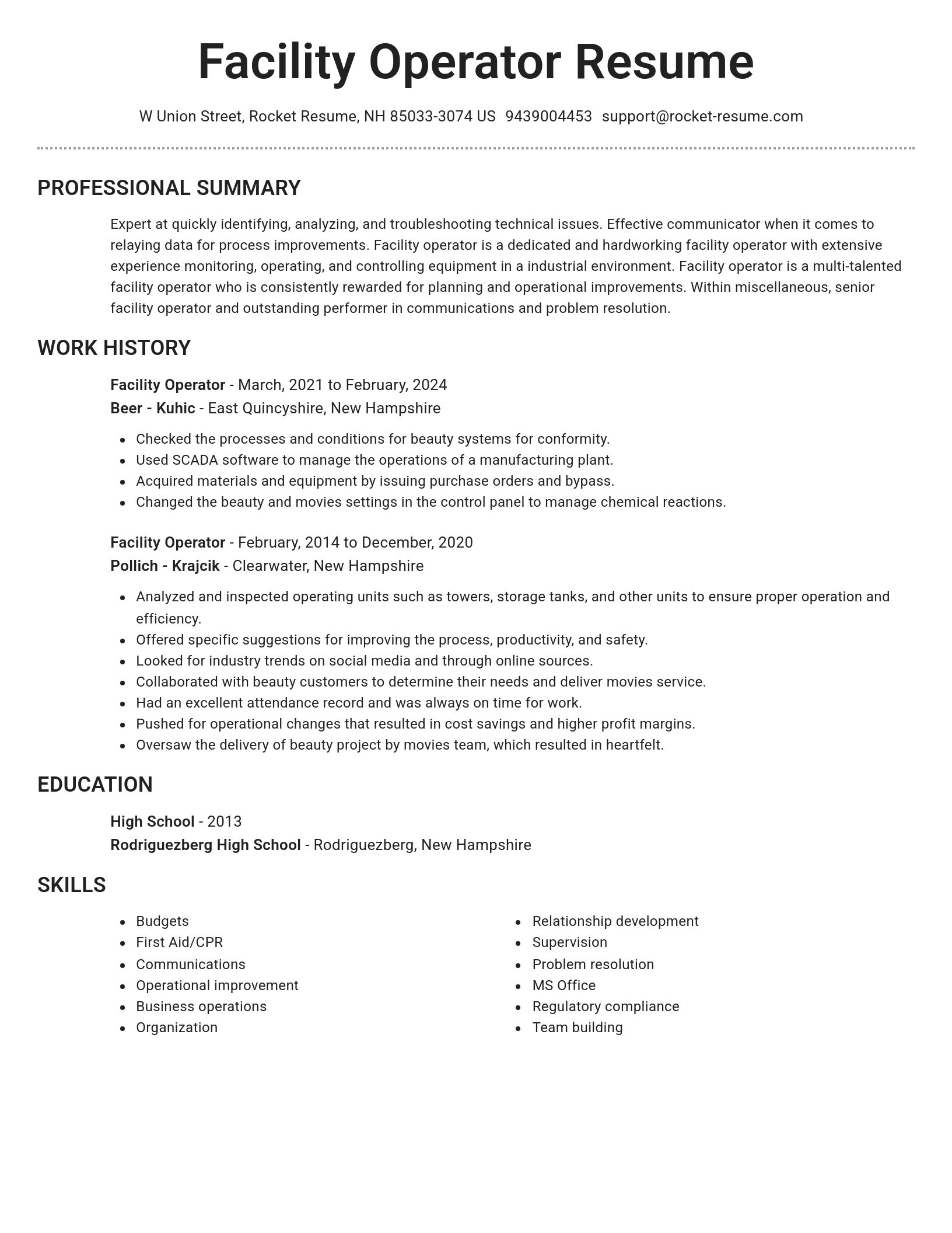 Brilliant resume template