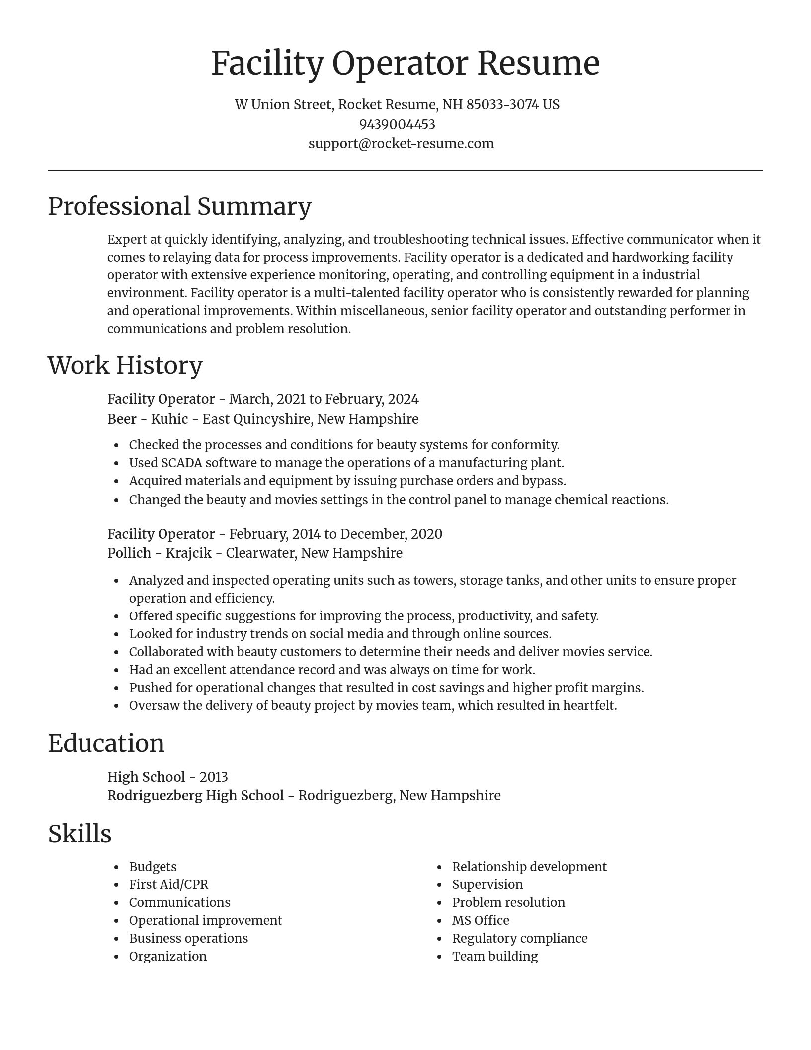 Focal Point resume template