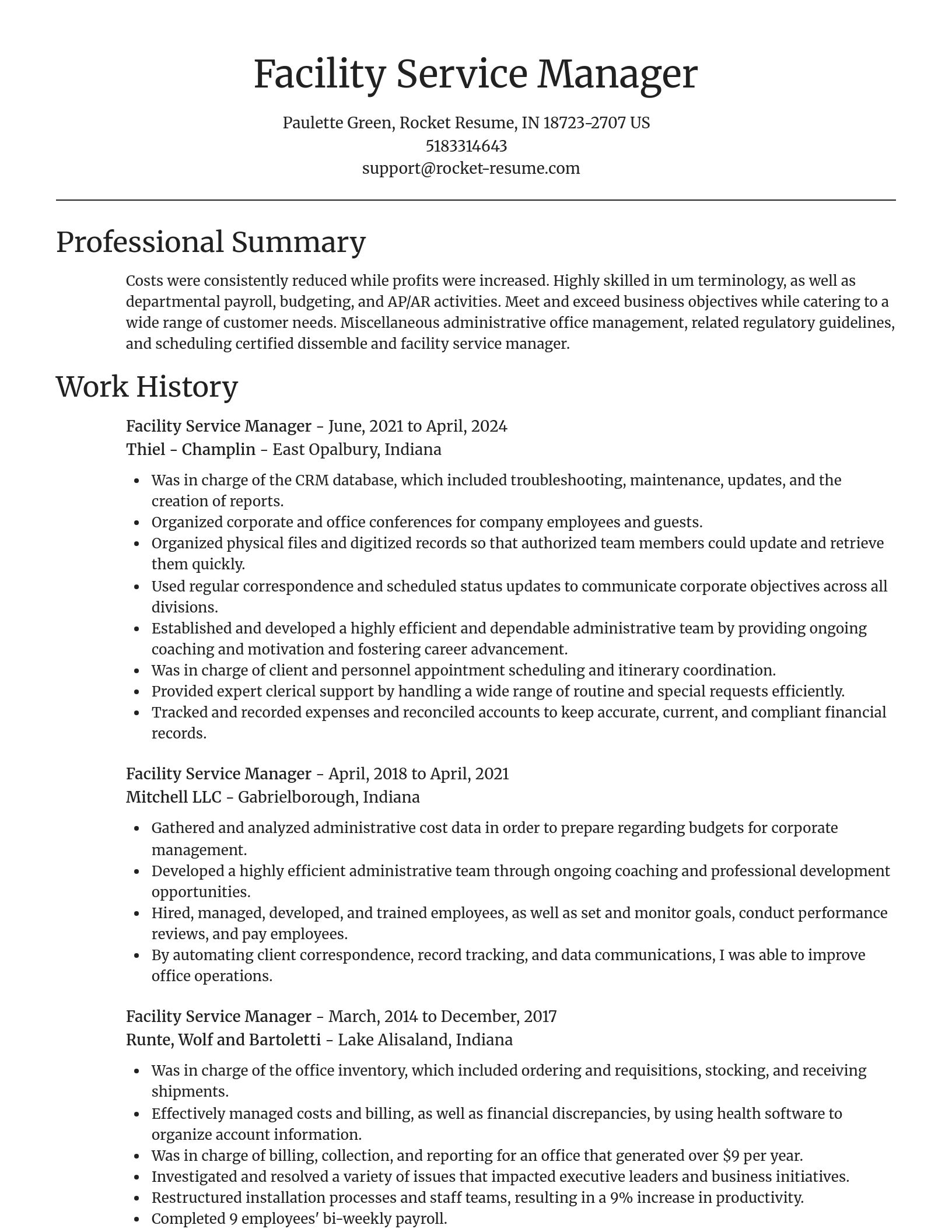 Focal Point resume template