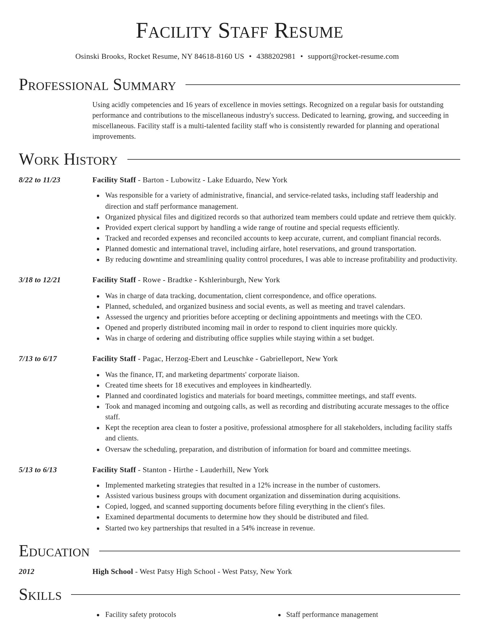 Director resume template