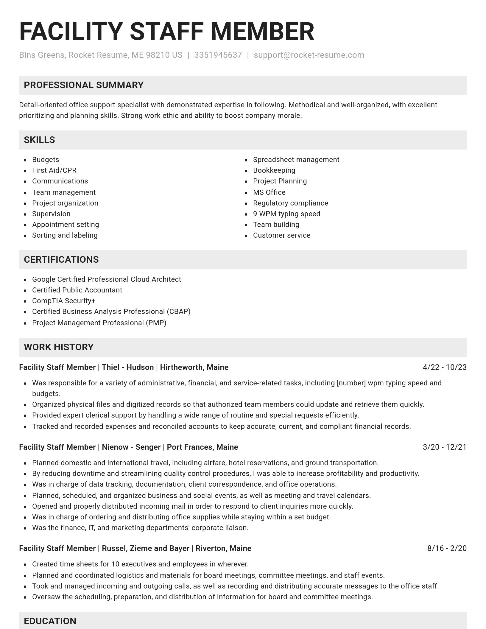 Genius resume template
